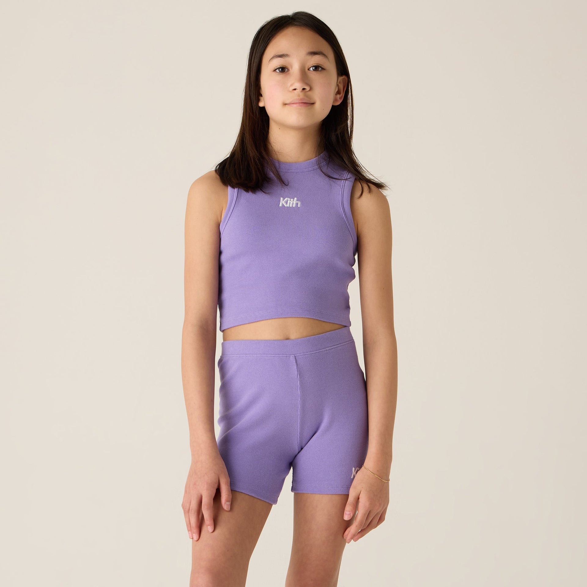 Kith Kids Rib Biker Short - Iris