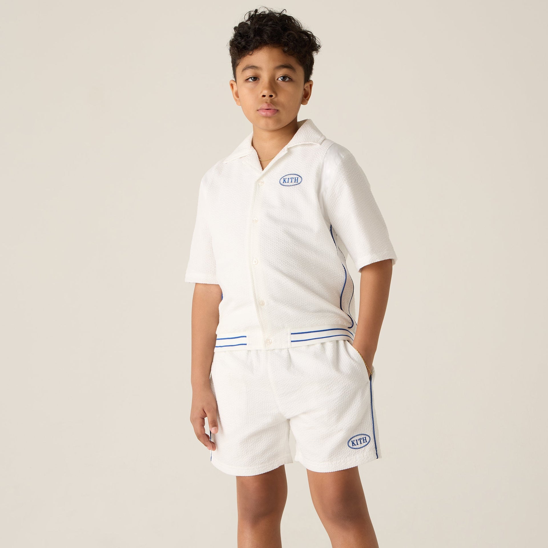 Kith Kids Seersucker Liam Short - Silk
