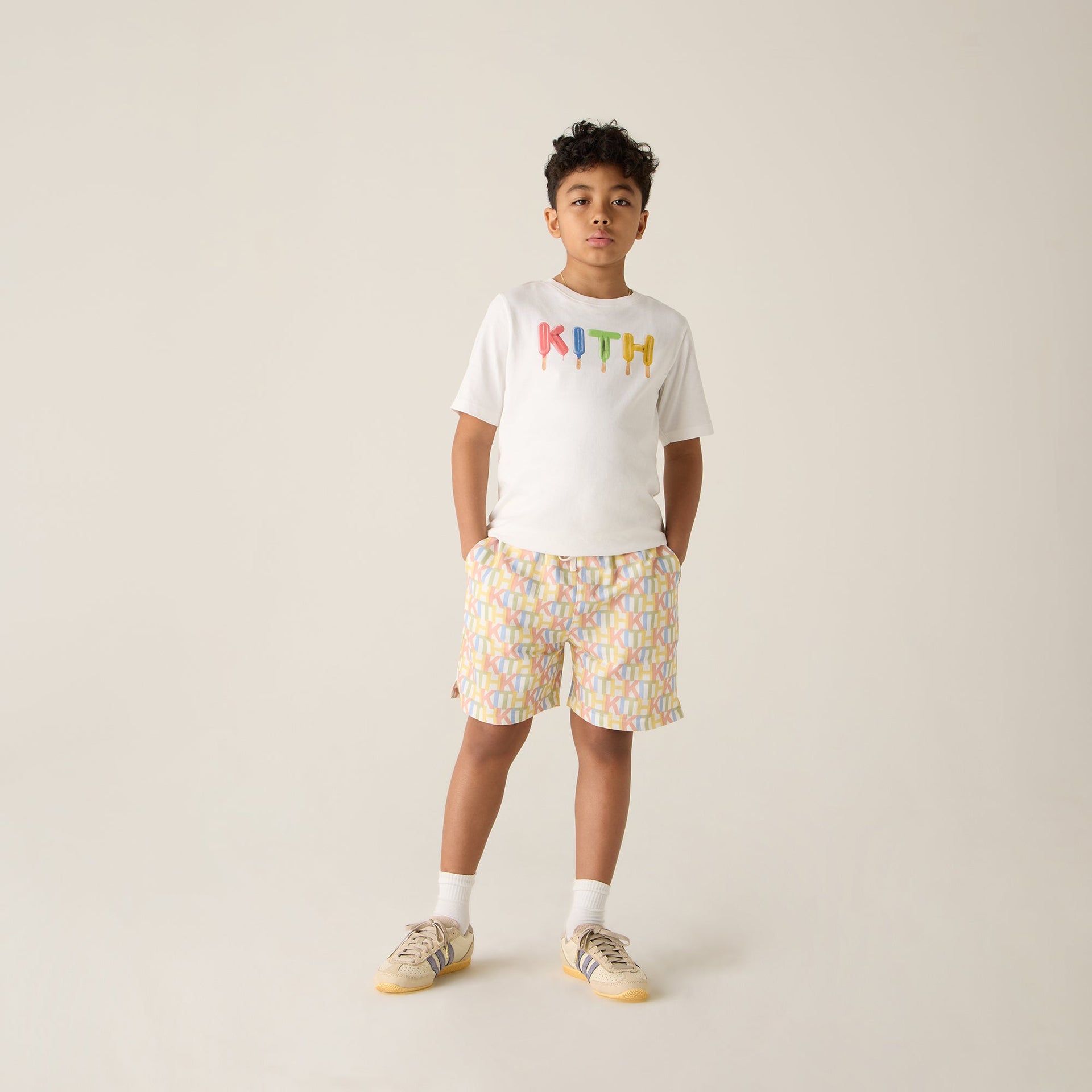 Kith Kids Monogram Thompson Camp Short - Silk