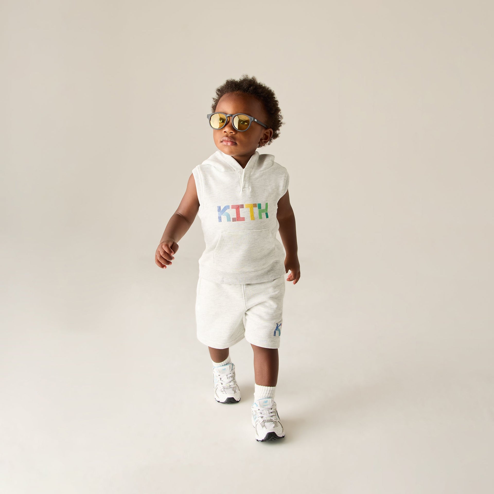 Kith Baby Pathways Sleeveless Hoodie - Light Heather Grey