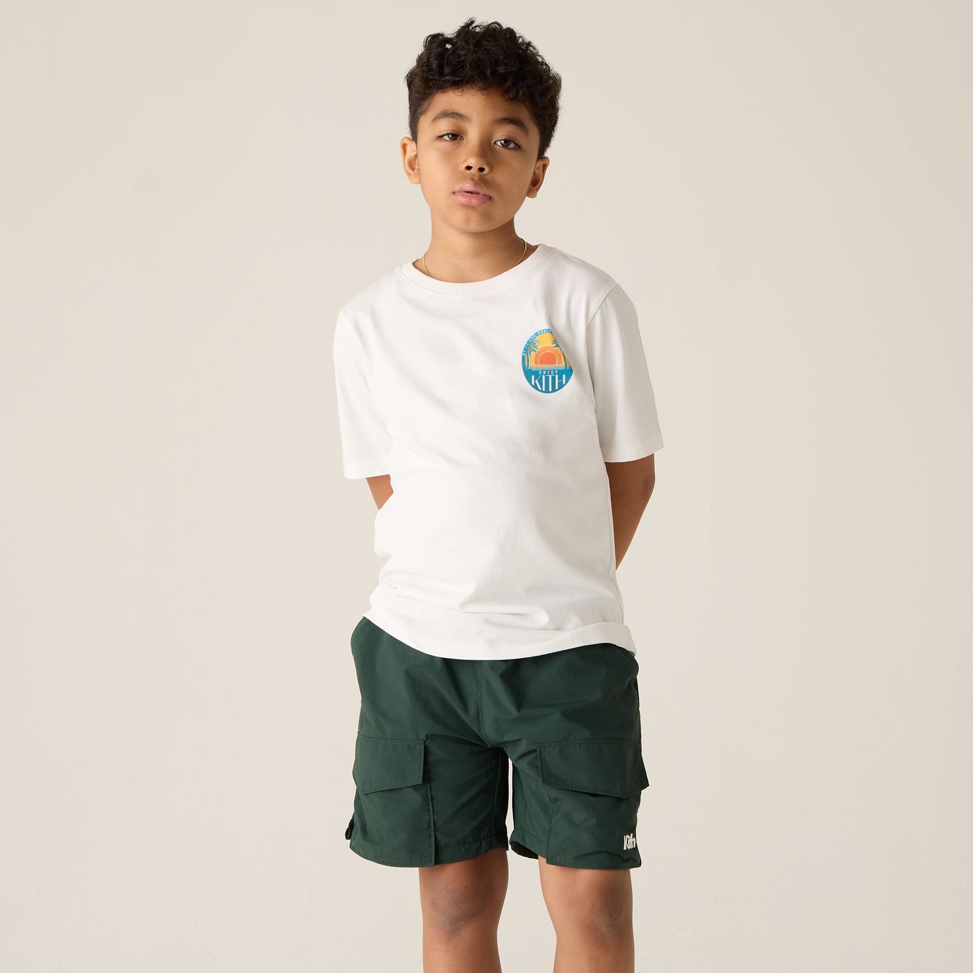 Kith Kids Sunset Vacation Tee - White