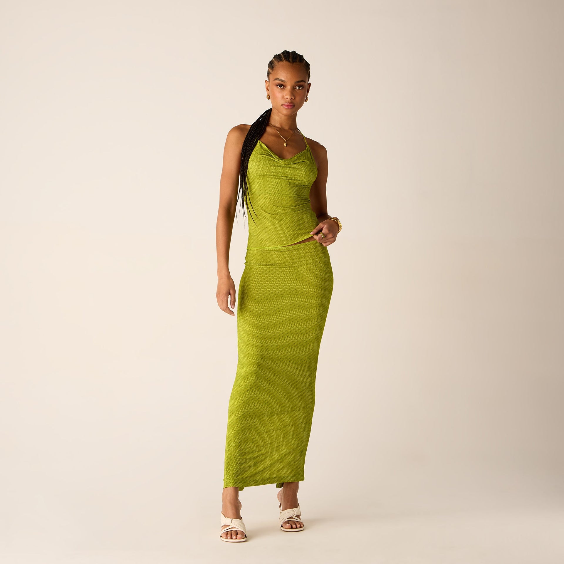 Kith Women Sori Micro Monogram Halter - Pistachio