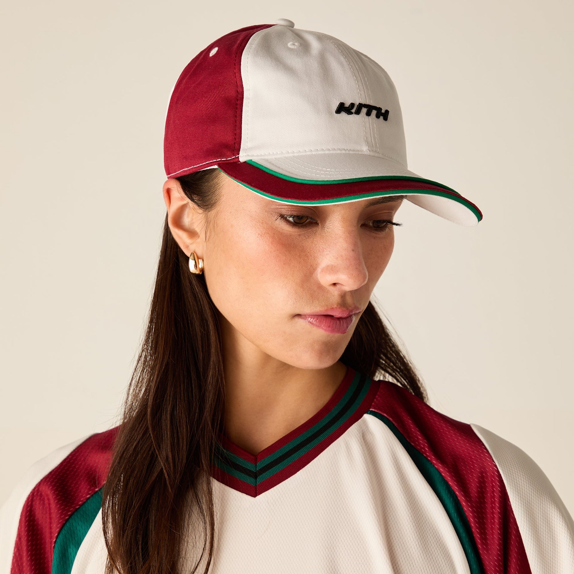 Kith Women Pieced Cotton Twill Cap - White