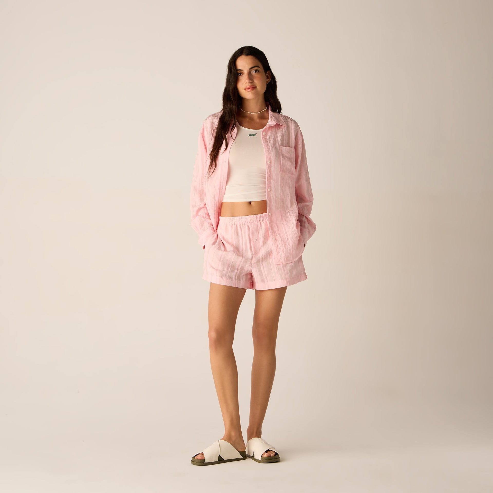 Kith Women Ora II Sheer Stripe Shirt - Abelia