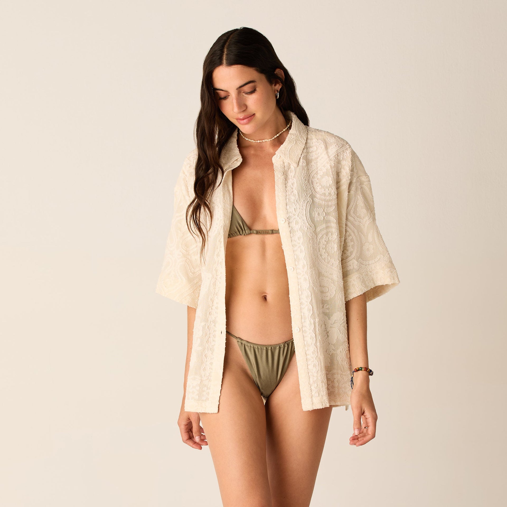 Kith Women Mari Paisley Gauze Shirt - Waffle
