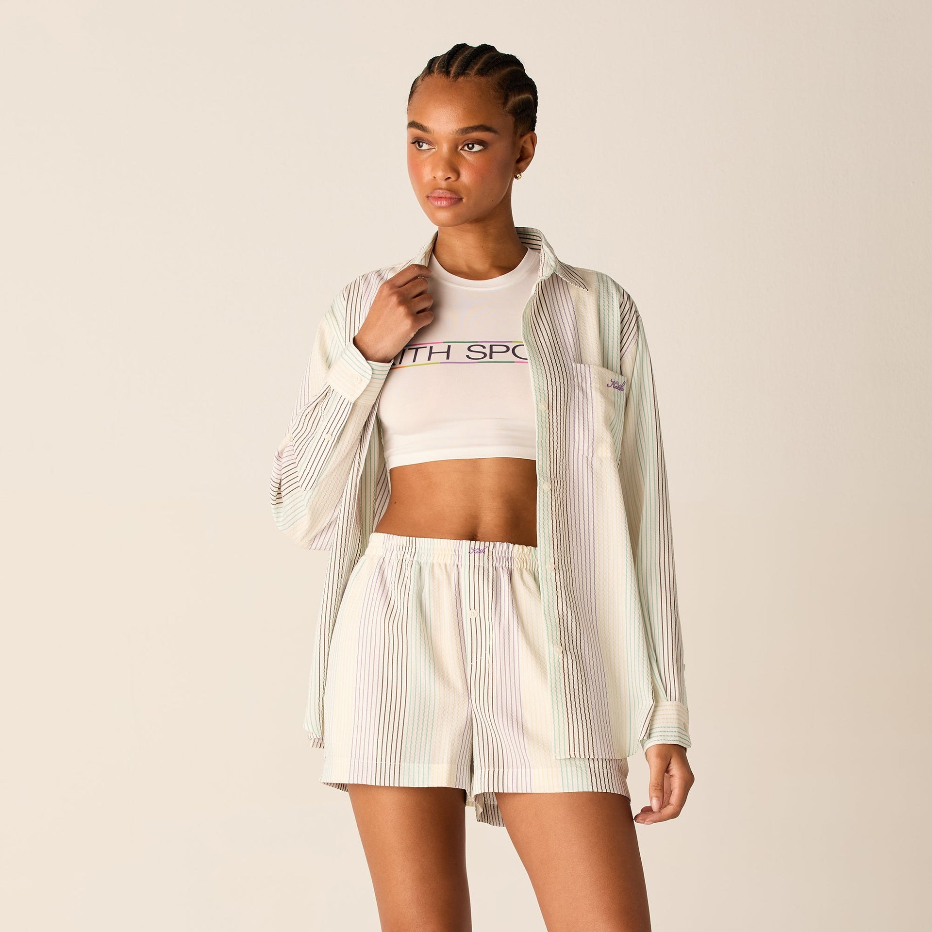 Kith Women Ora II Seersucker Shirt - Mykonos