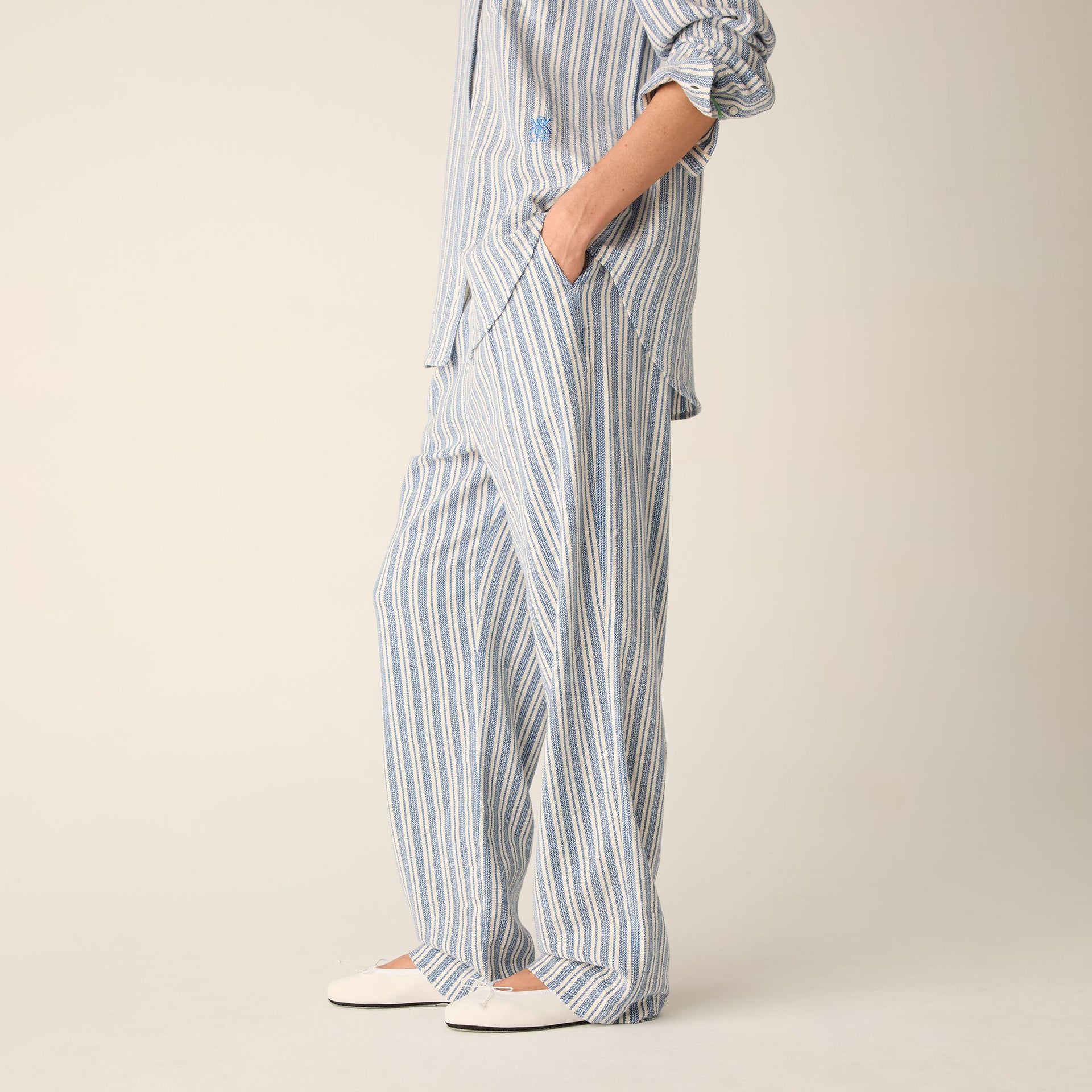 Kith Women Miles II Dobby Stripe Pants - Royal