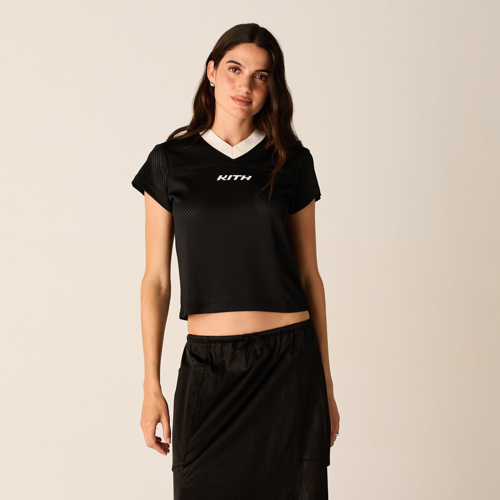Kith Women Nicci Mesh Football Jersey - Black