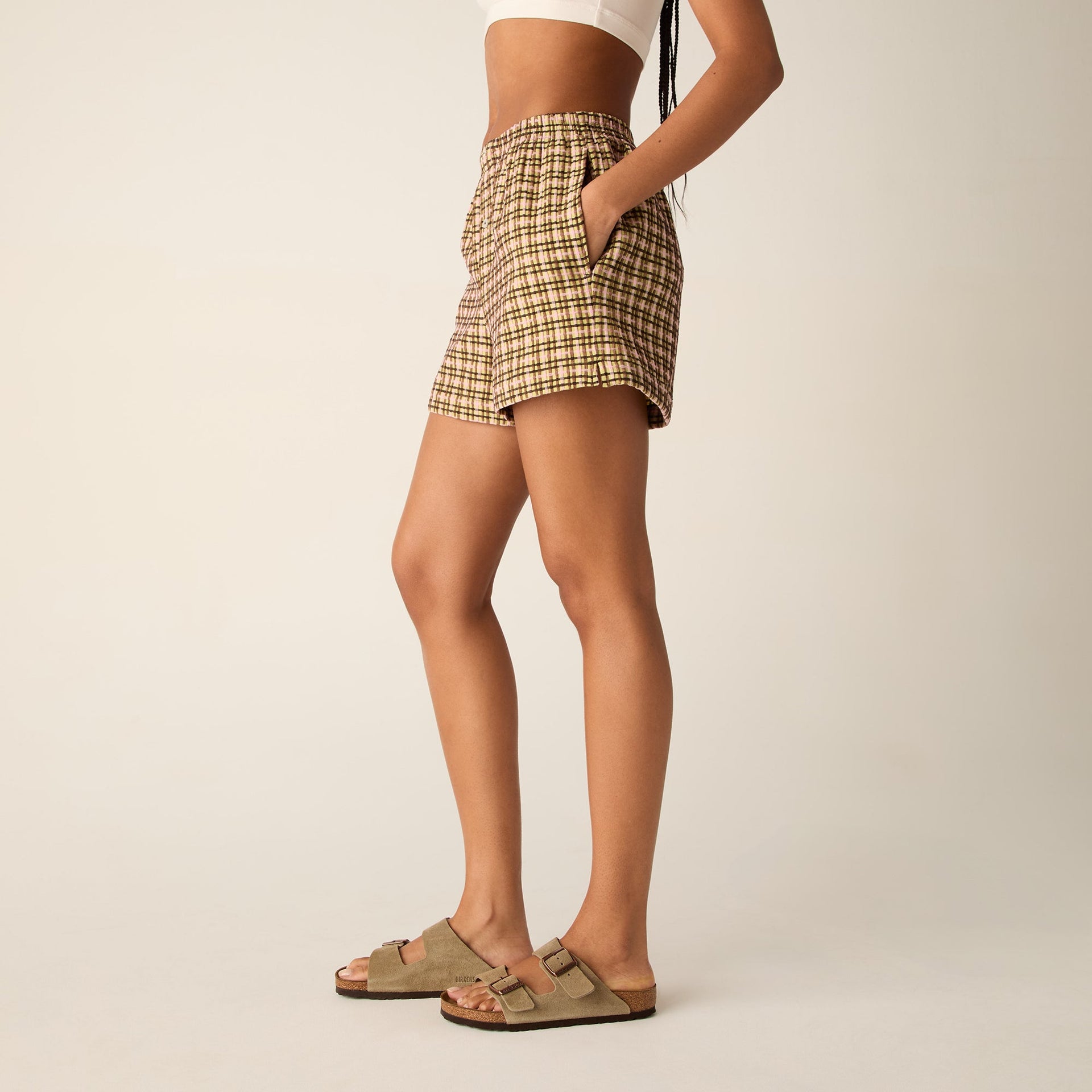 Kith Women Ida II Bubble Check Boxer Short - Protea