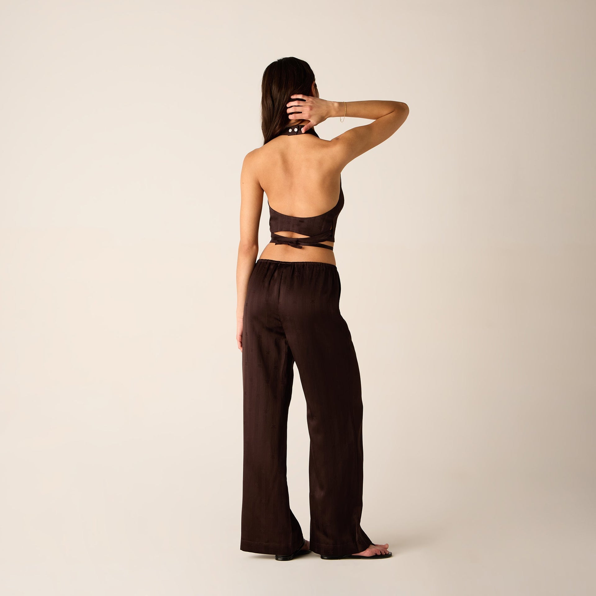 Kith Women Michi Crest Satin Pant - Incognito