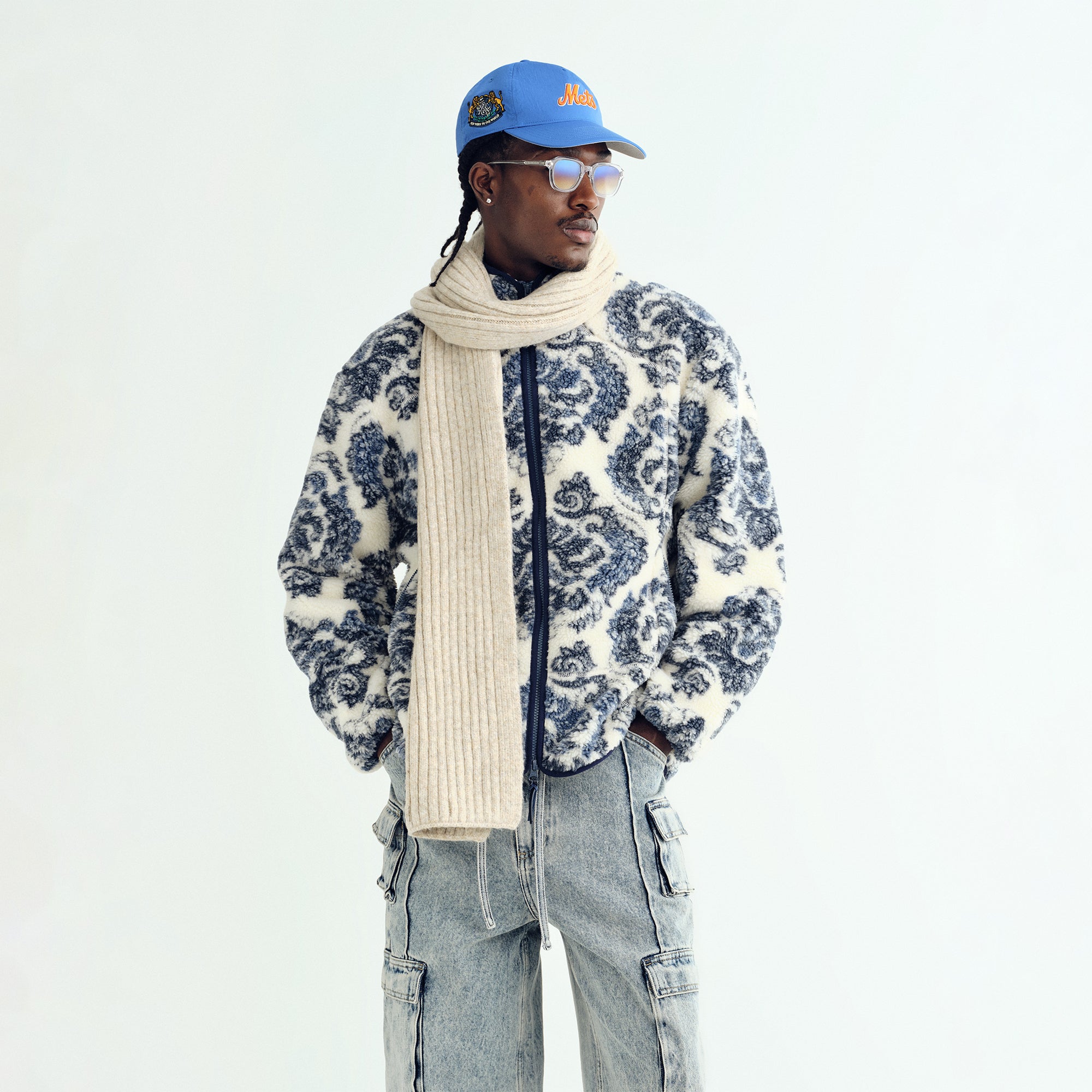 Kith Damask Floral Sherpa Harper Jacket - Sandrift – Kith Canada