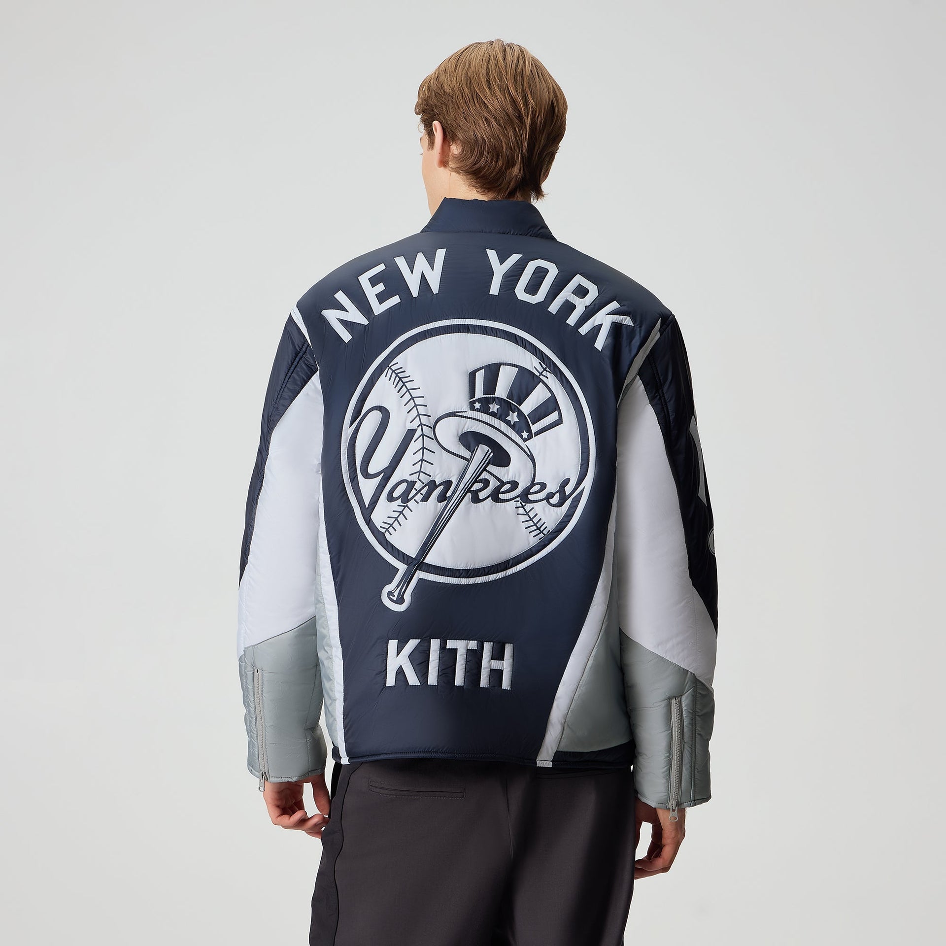 Kith for the New York Yankees Zip Brixton Puffed Shirt Jacket - Statue - PH