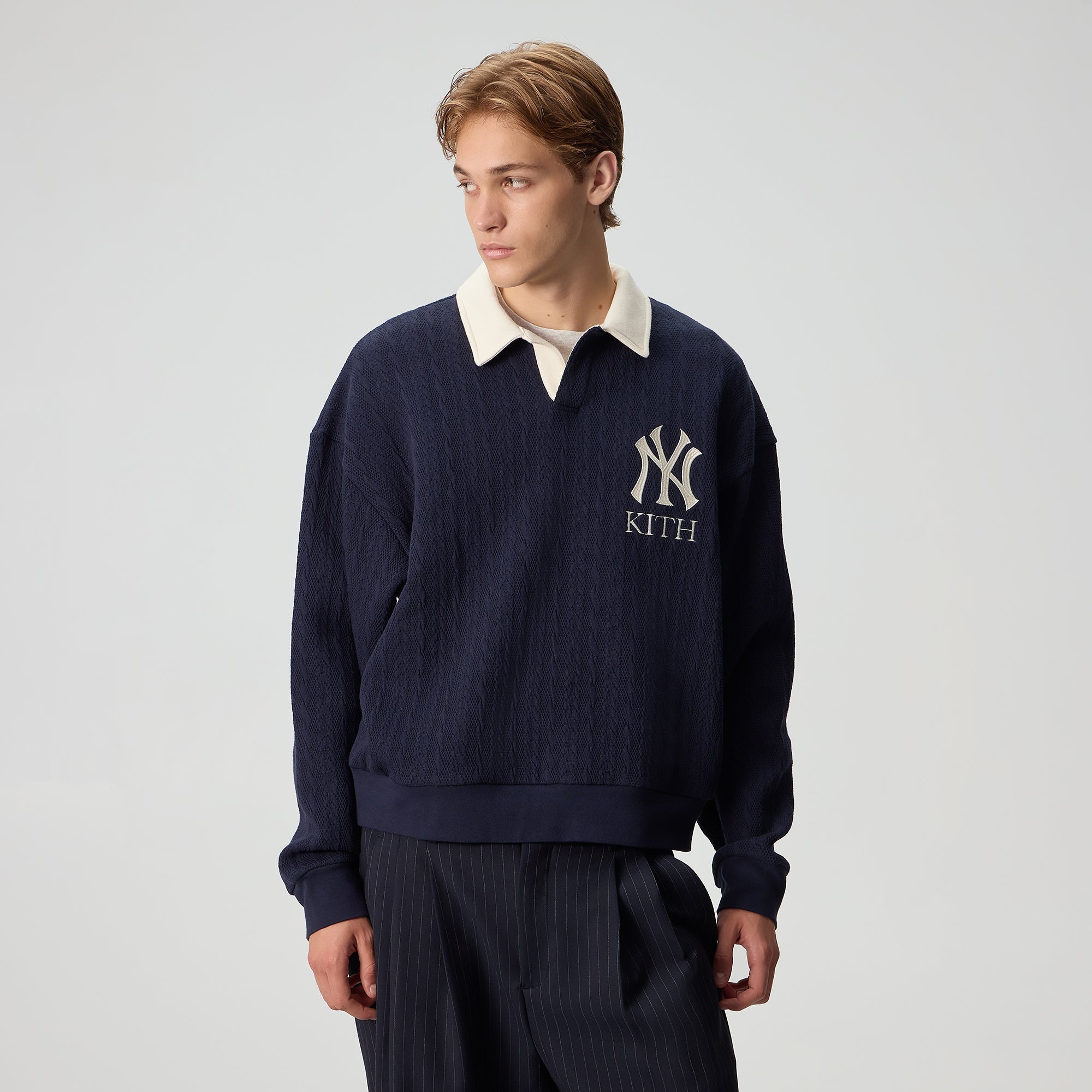 Kith for the New York Yankees Cable Fleece Nelson Sweatshirt