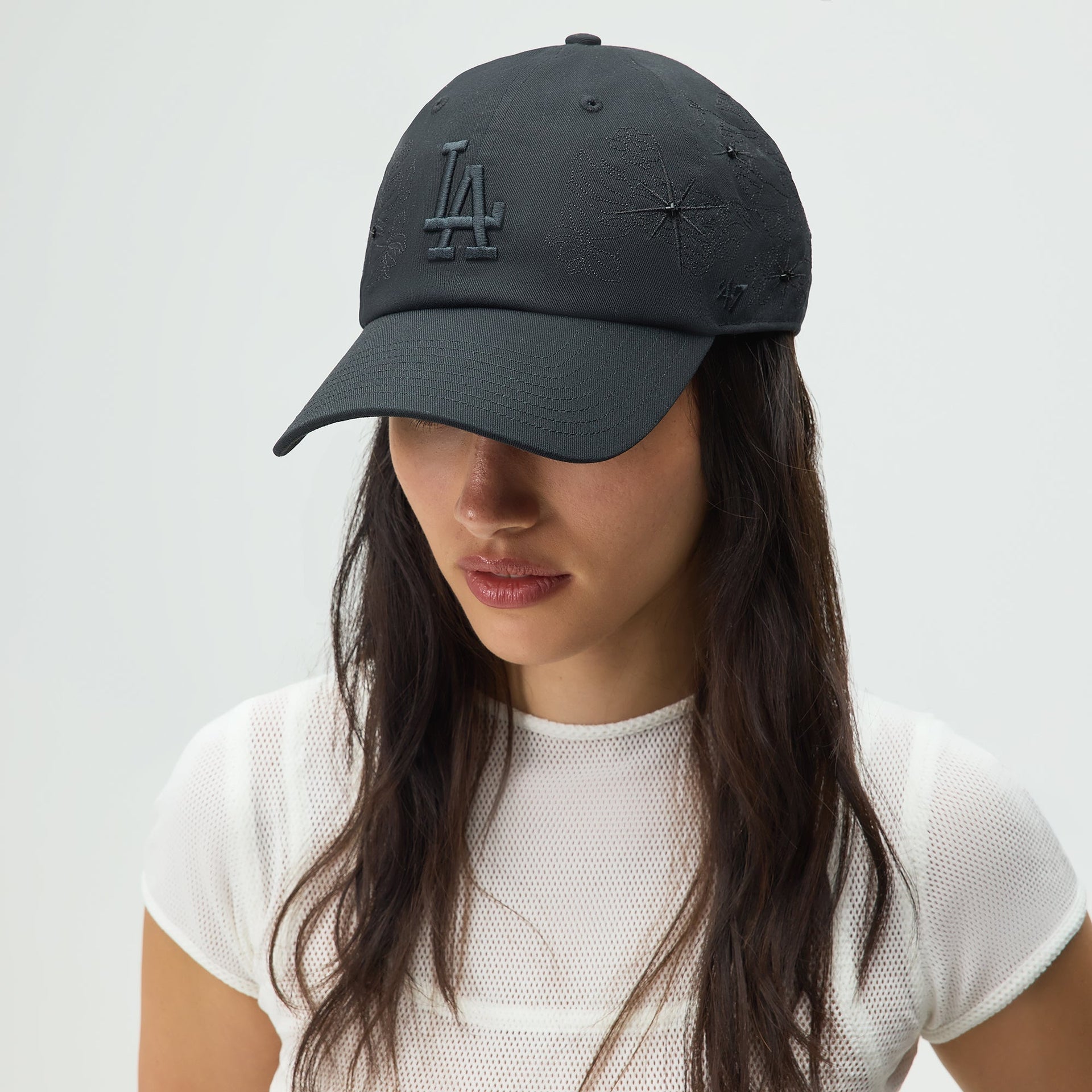 Lisa for Kith Women & '47 for the Los Angeles Dodgers Clean Up Classic Cap - Black