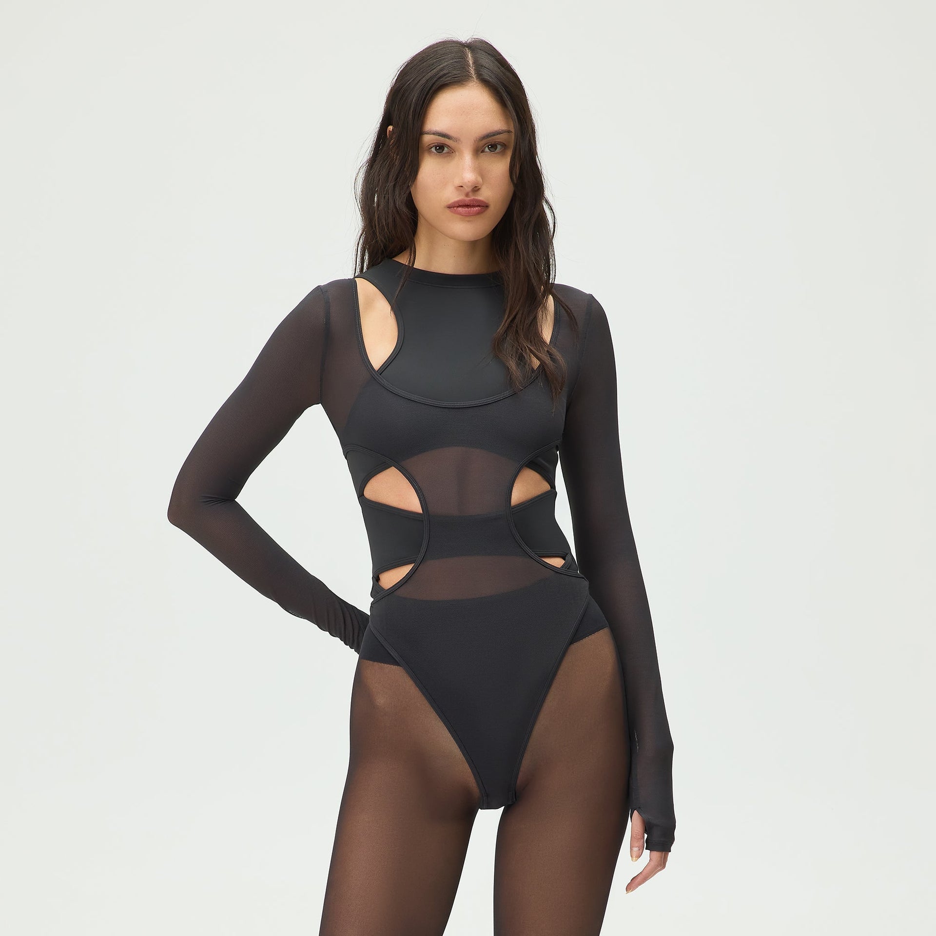 Lisa for Kith Women Lynx Layered Bodysuit - Black