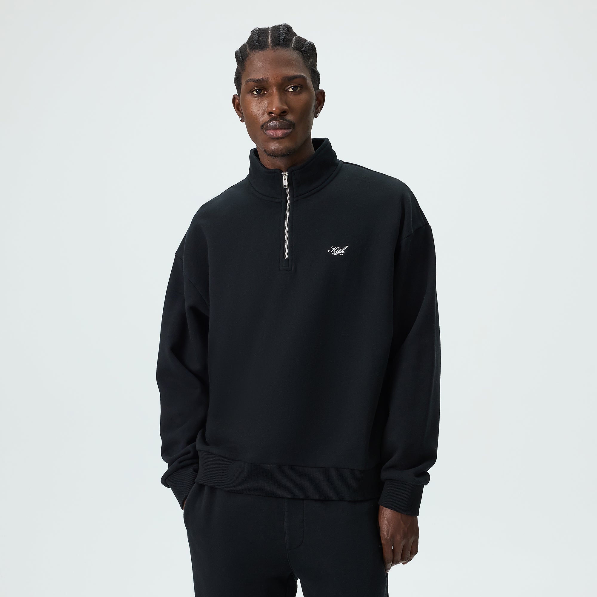 Kith Nelson Quarter Zip - Black – Kith Canada