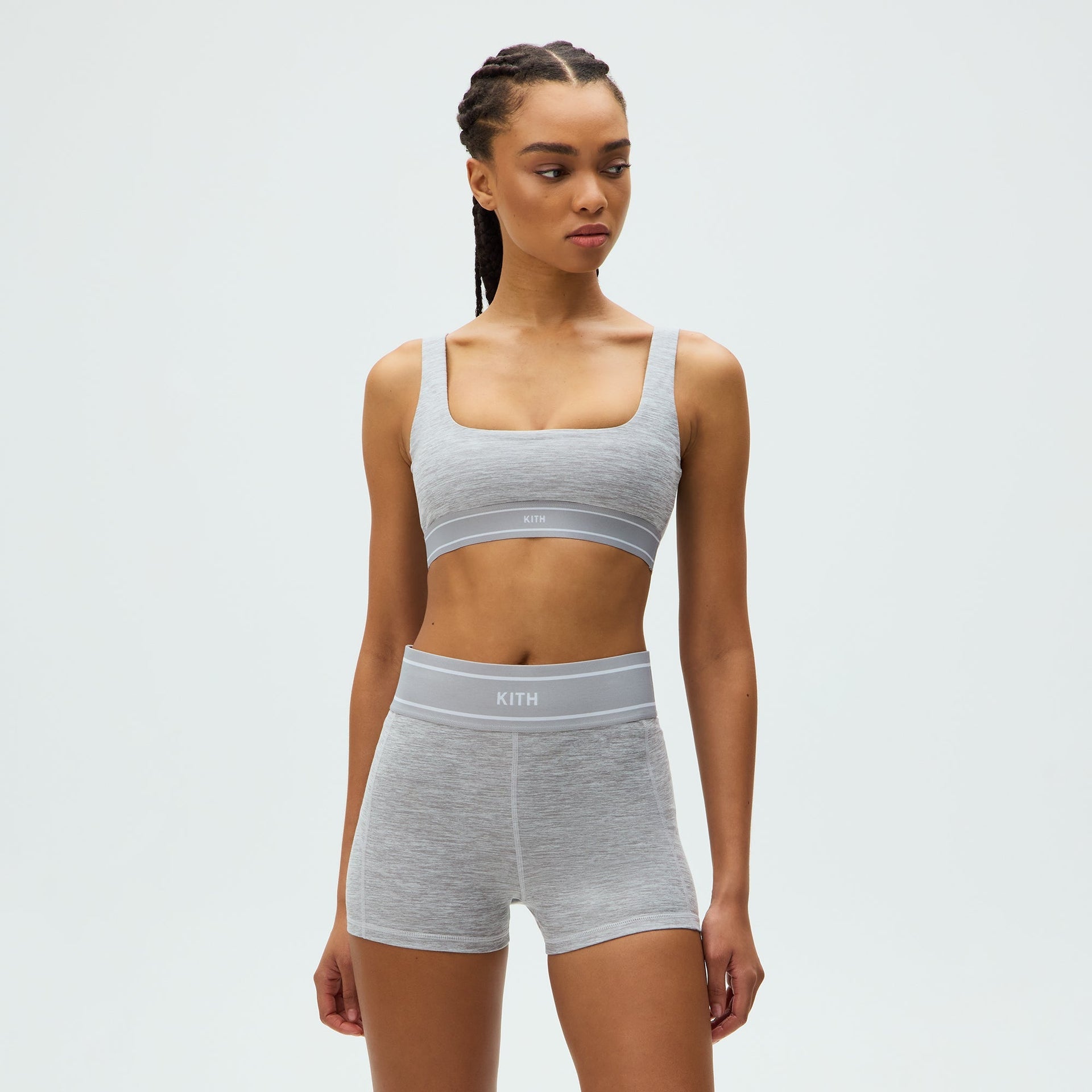 Kith Women Mica Active Short - Cool Heather Grey - PH