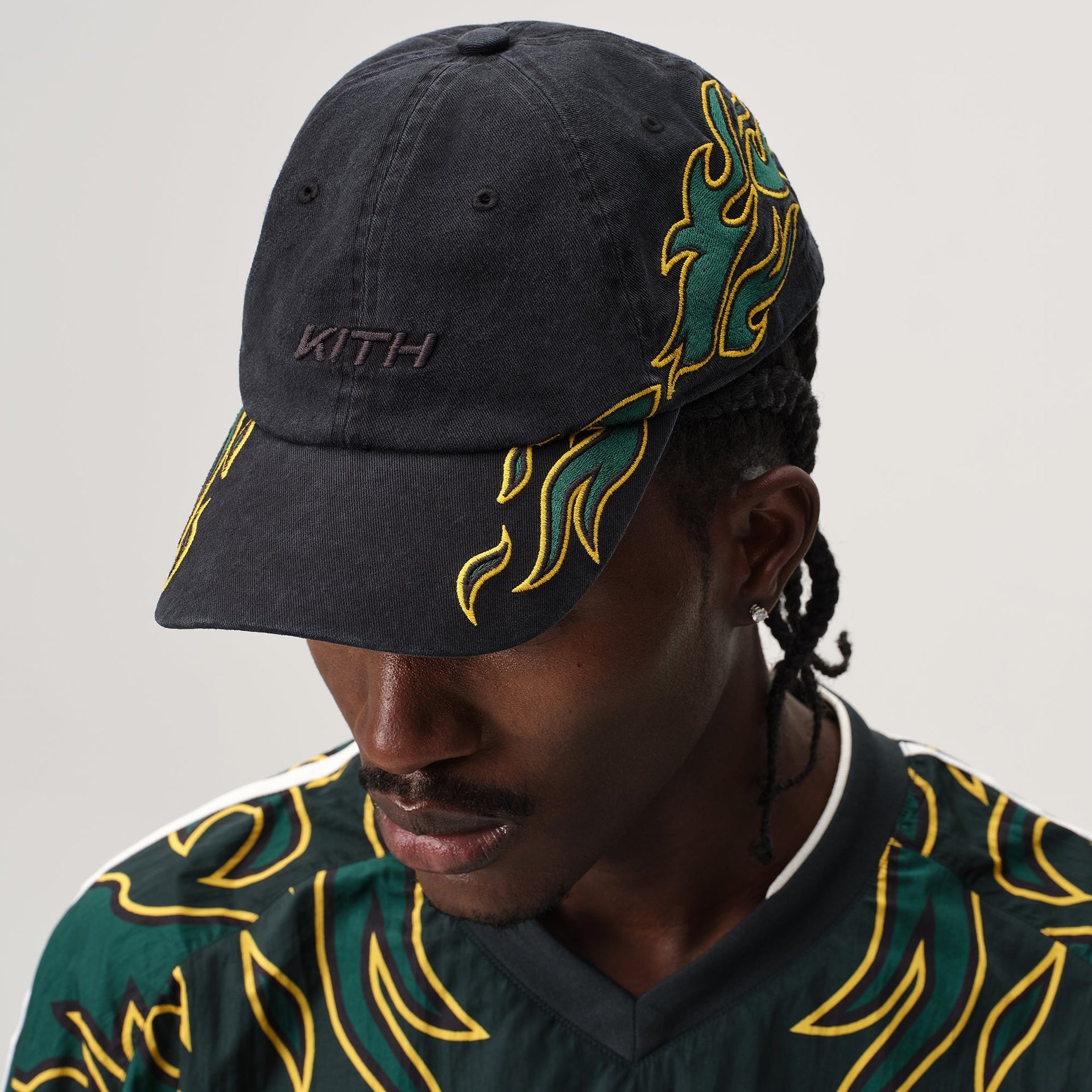 Kith for adidas Football Flames Cap - Black / Green - PH