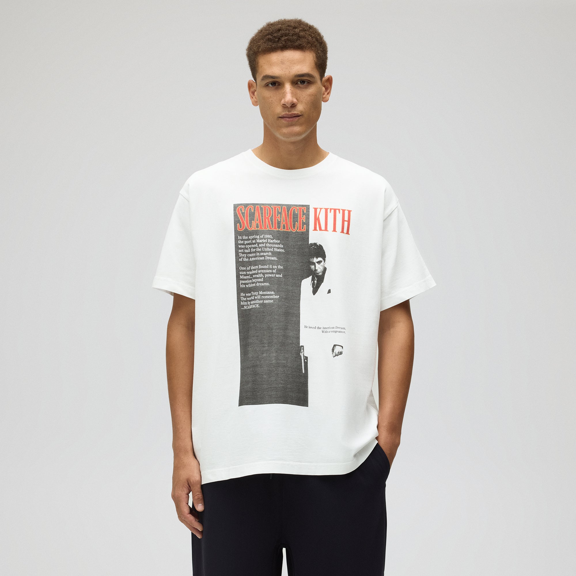 ☆ KITH script needle print tee Tシャツ ☆ Buy Kith Script Needlepoint Tee 'Sandrift' - KHM031337 104