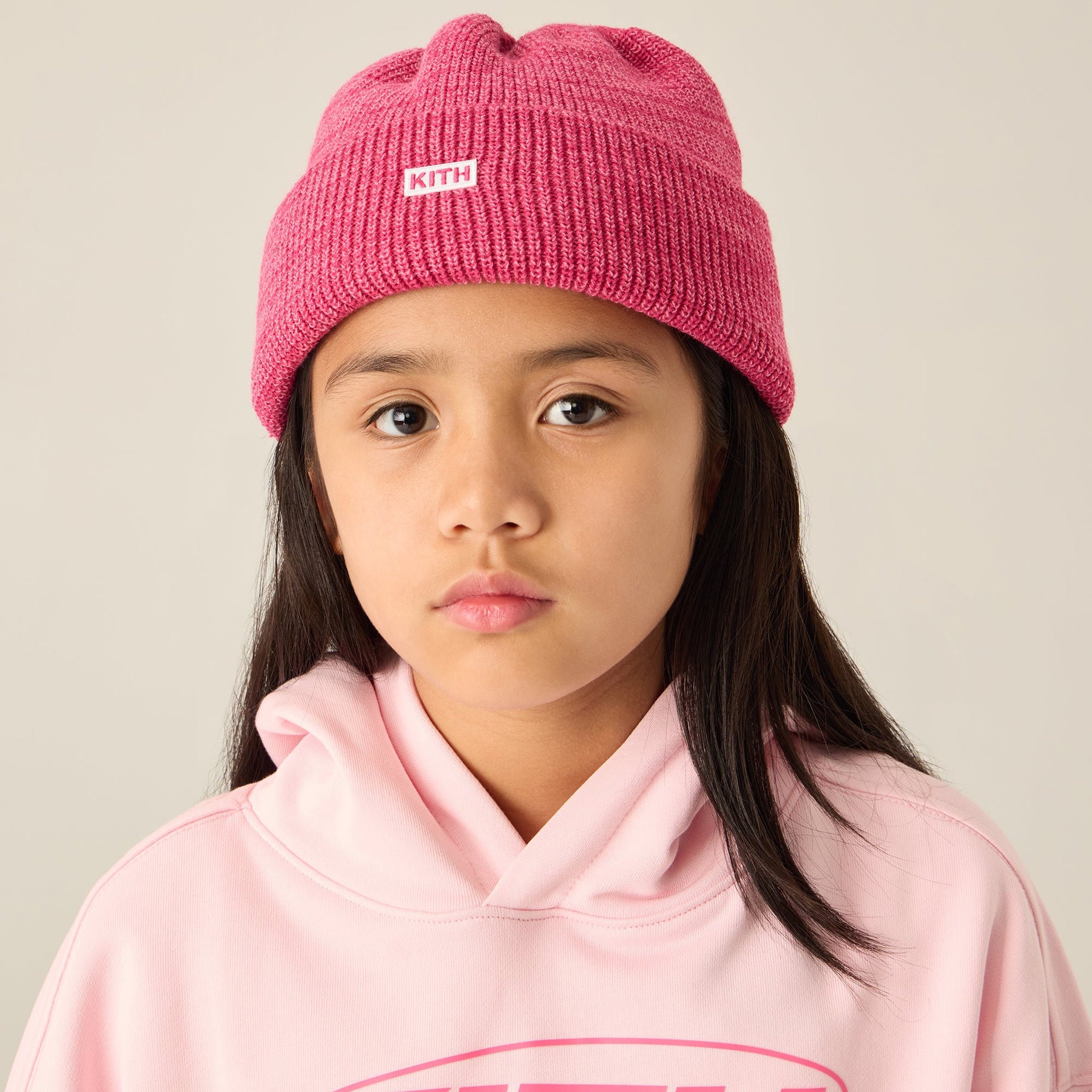 Kith Kids Classics Rib Beanie - Azalea