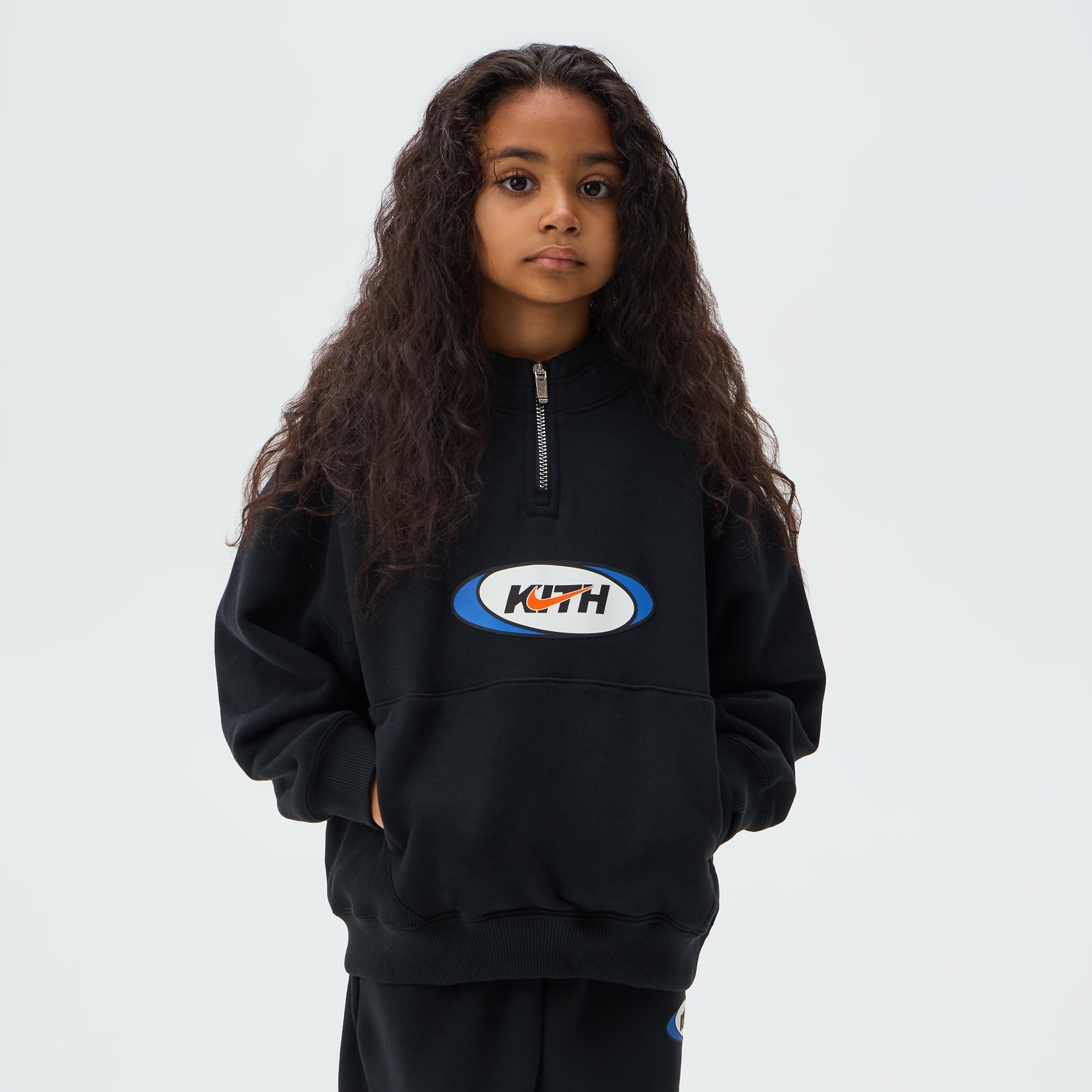 Kith Kids for Nike Quarter Zip Hoodie - Black – Kith Canada