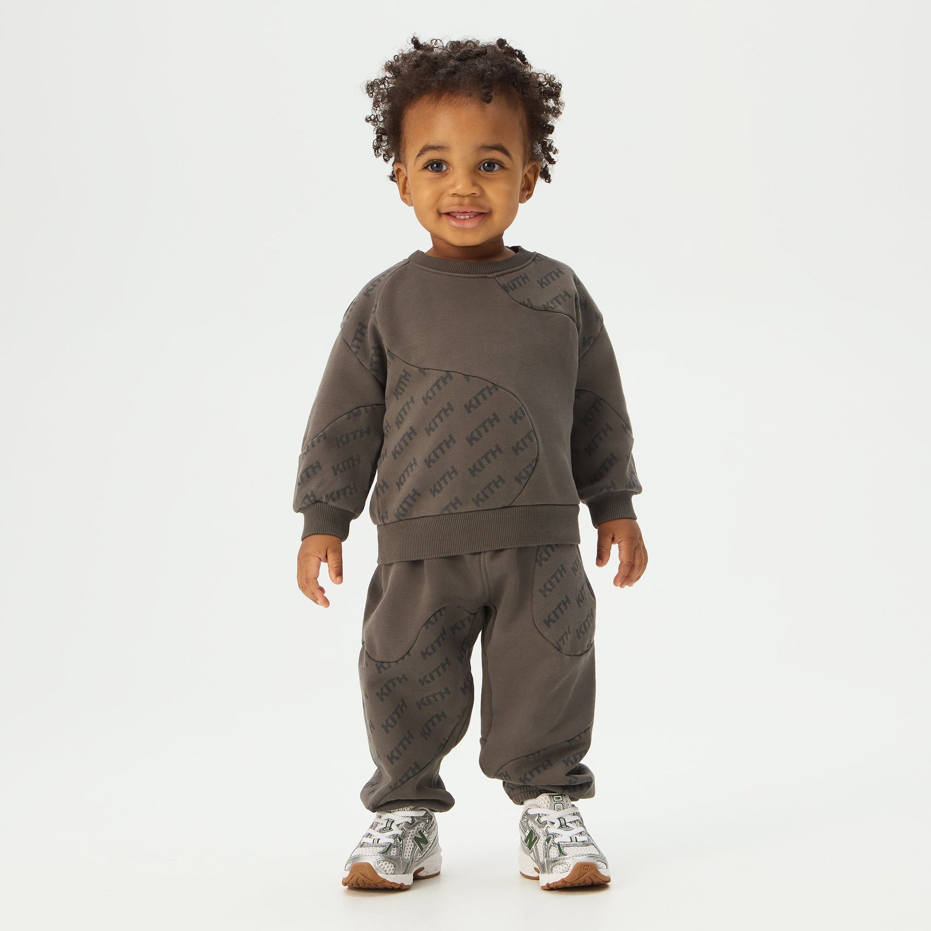 Kith Baby Blocked Monogram Nelson Sweatshirt - Fuel