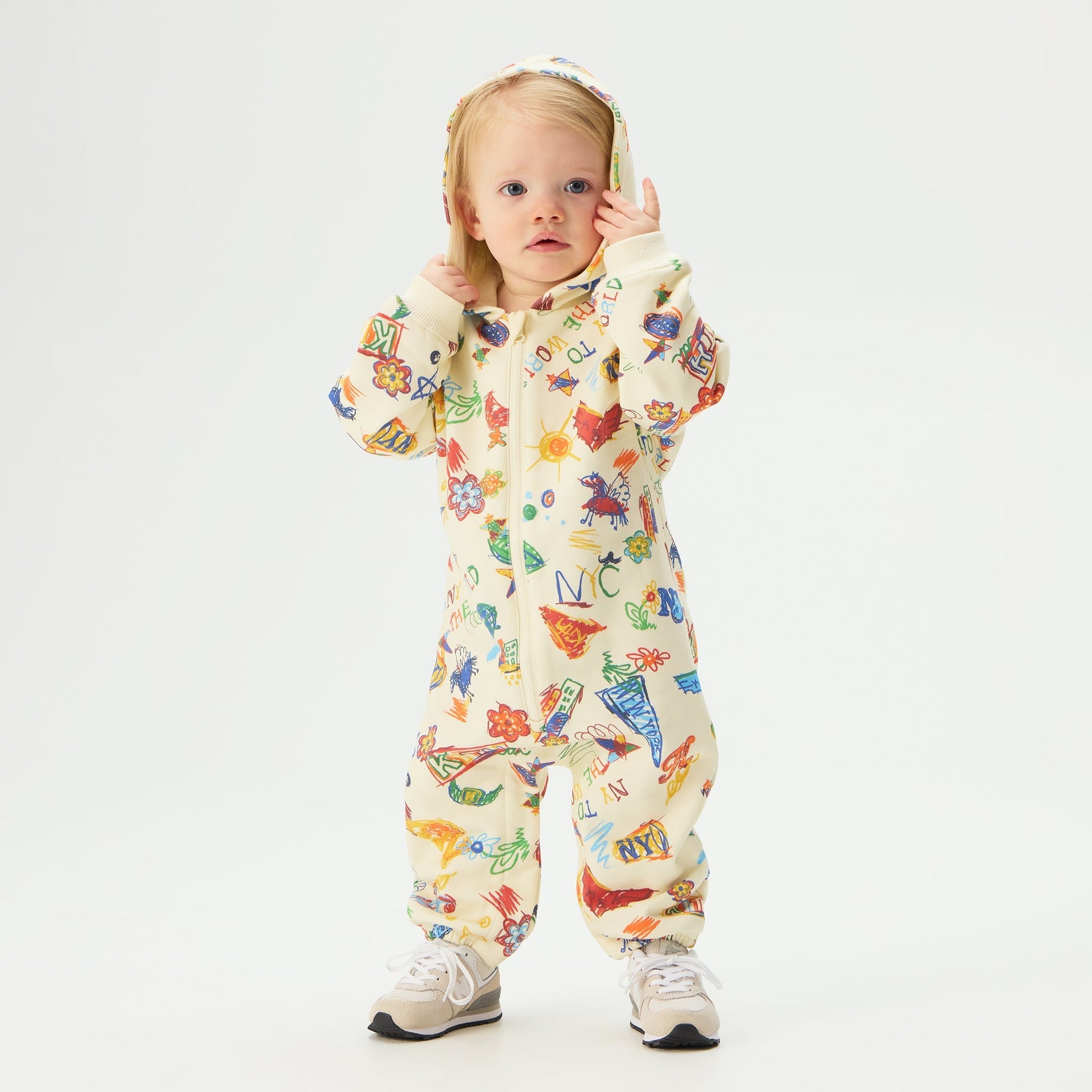Kith Baby NY Sketchbook Nelson Coverall - Sandrift