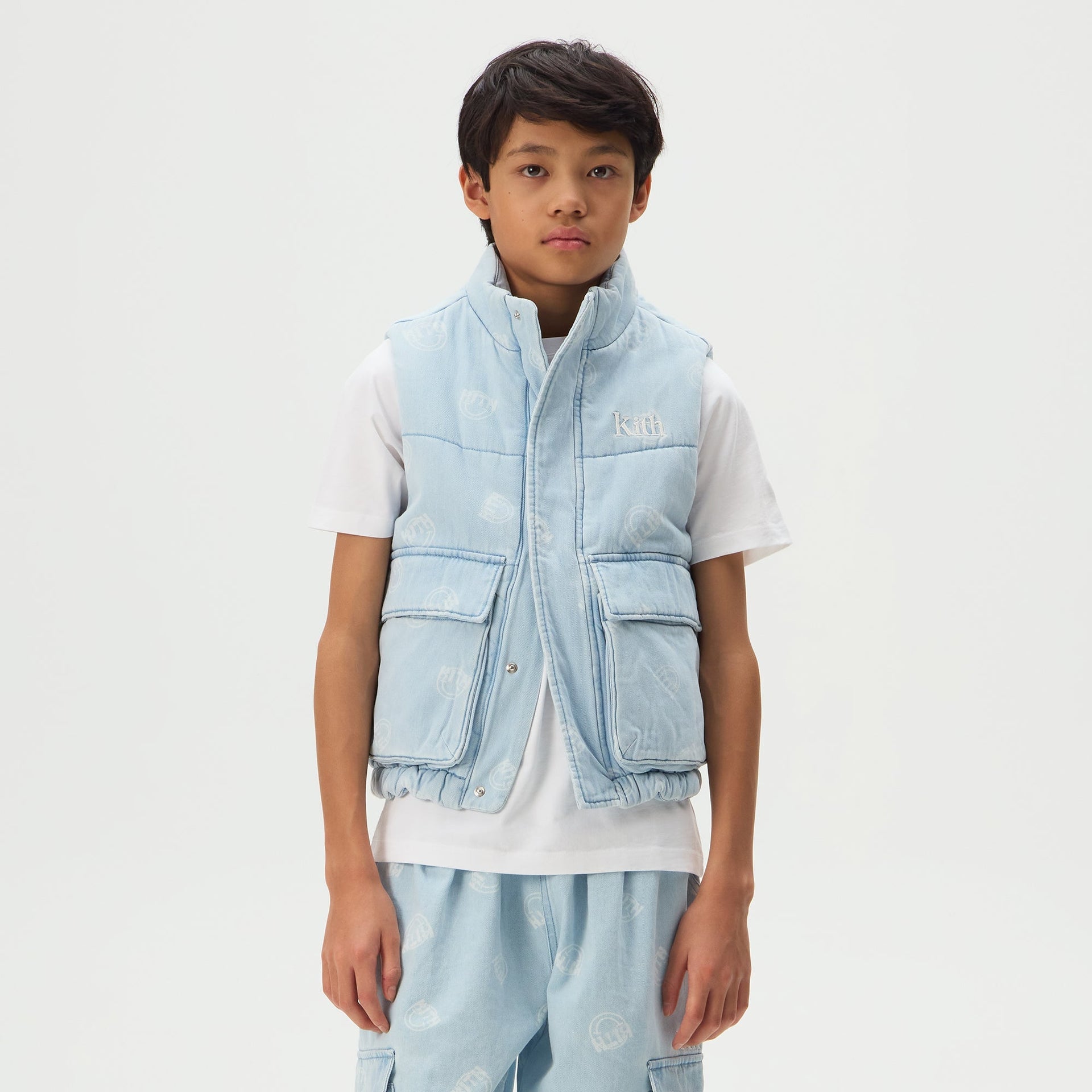 Kith Kids Textured Novelty Vest - Opal Light Wash