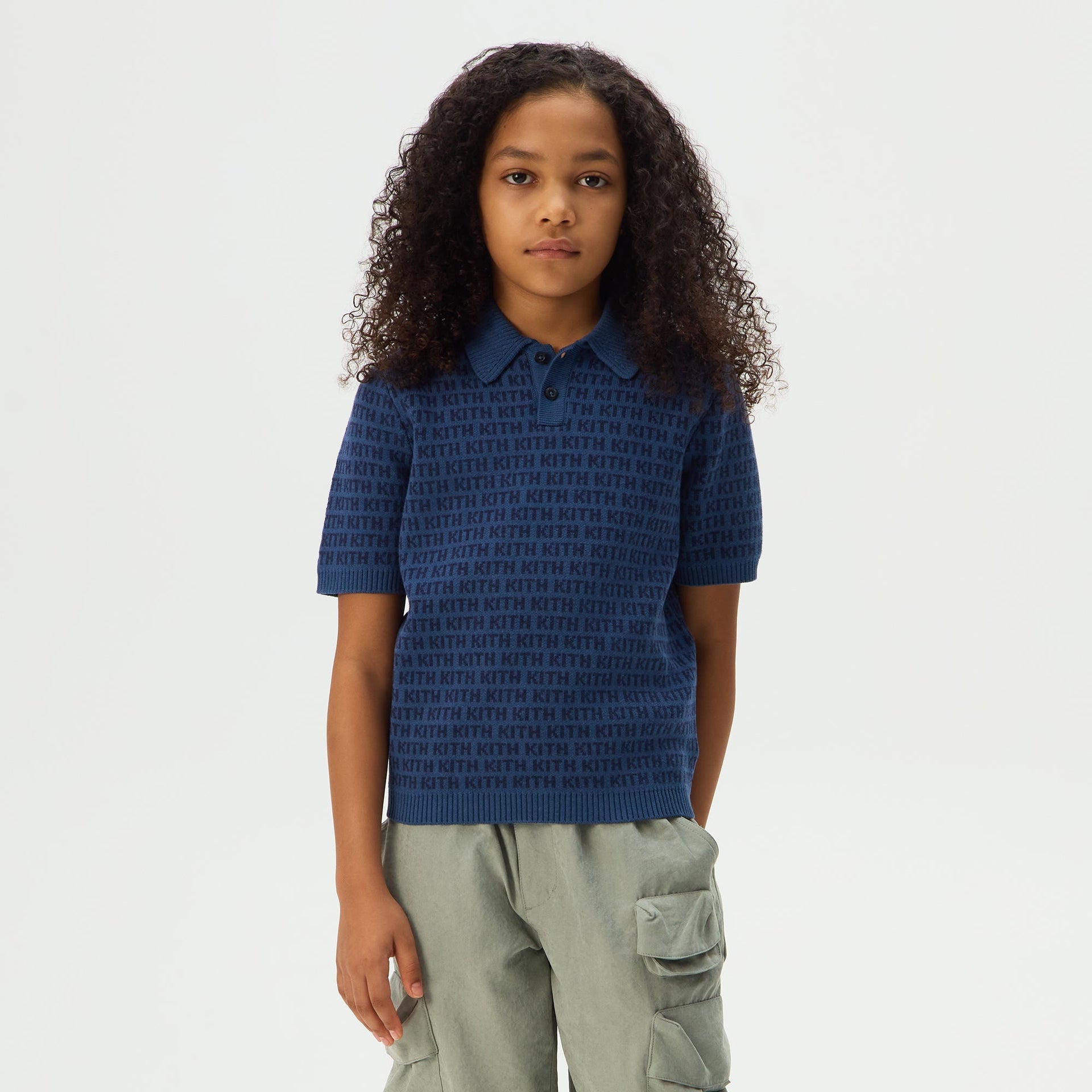 Kith Kids Monogram Jacquard Tilden Polo - Torpedo
