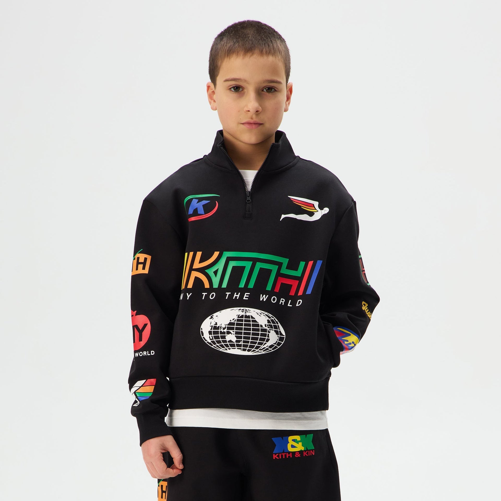 Kith Kids Logo Hunter Pullover - Black