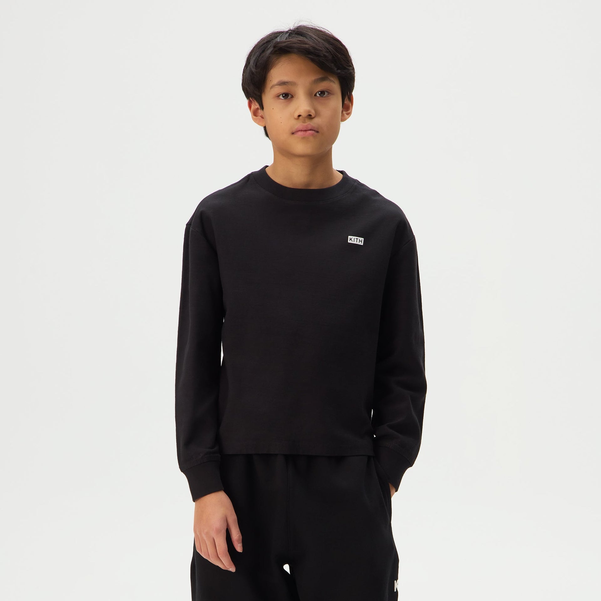 Kith Kids Long Sleeve LAX Tee - Black
