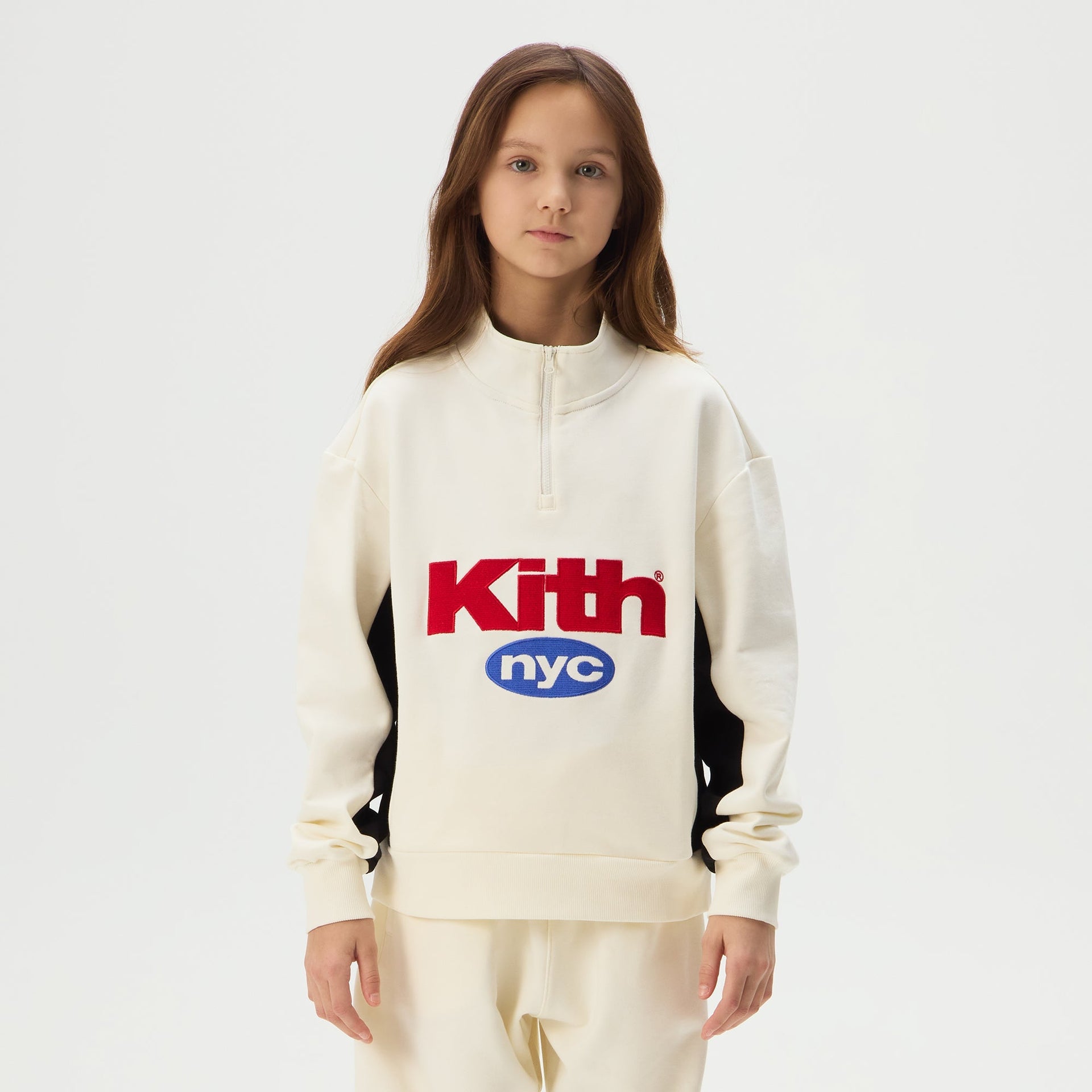 Kith Kids NYC Nimbus Logo Hunter Pullover - Sandrift