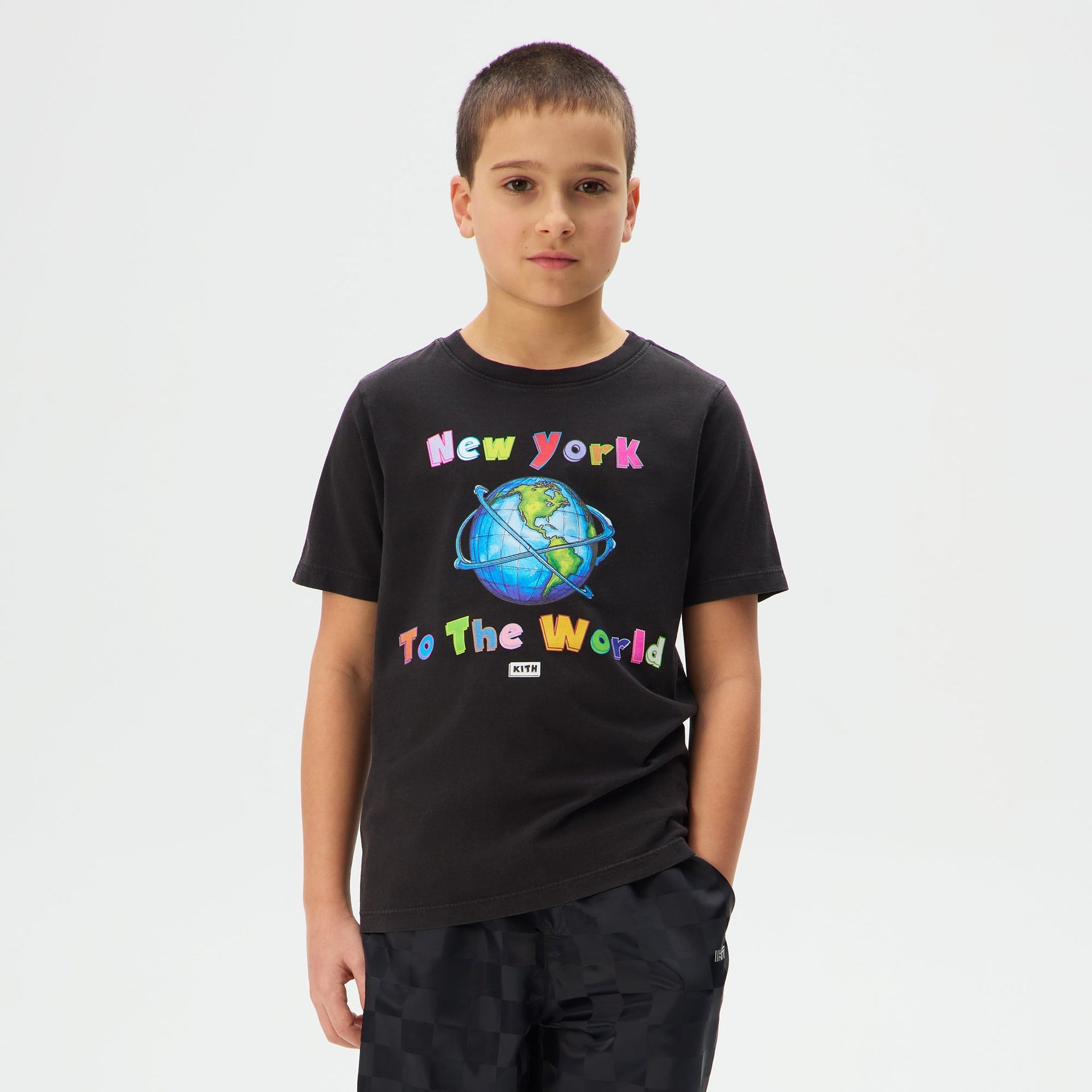 Kith Kids New York to the World Vintage Tee - Black