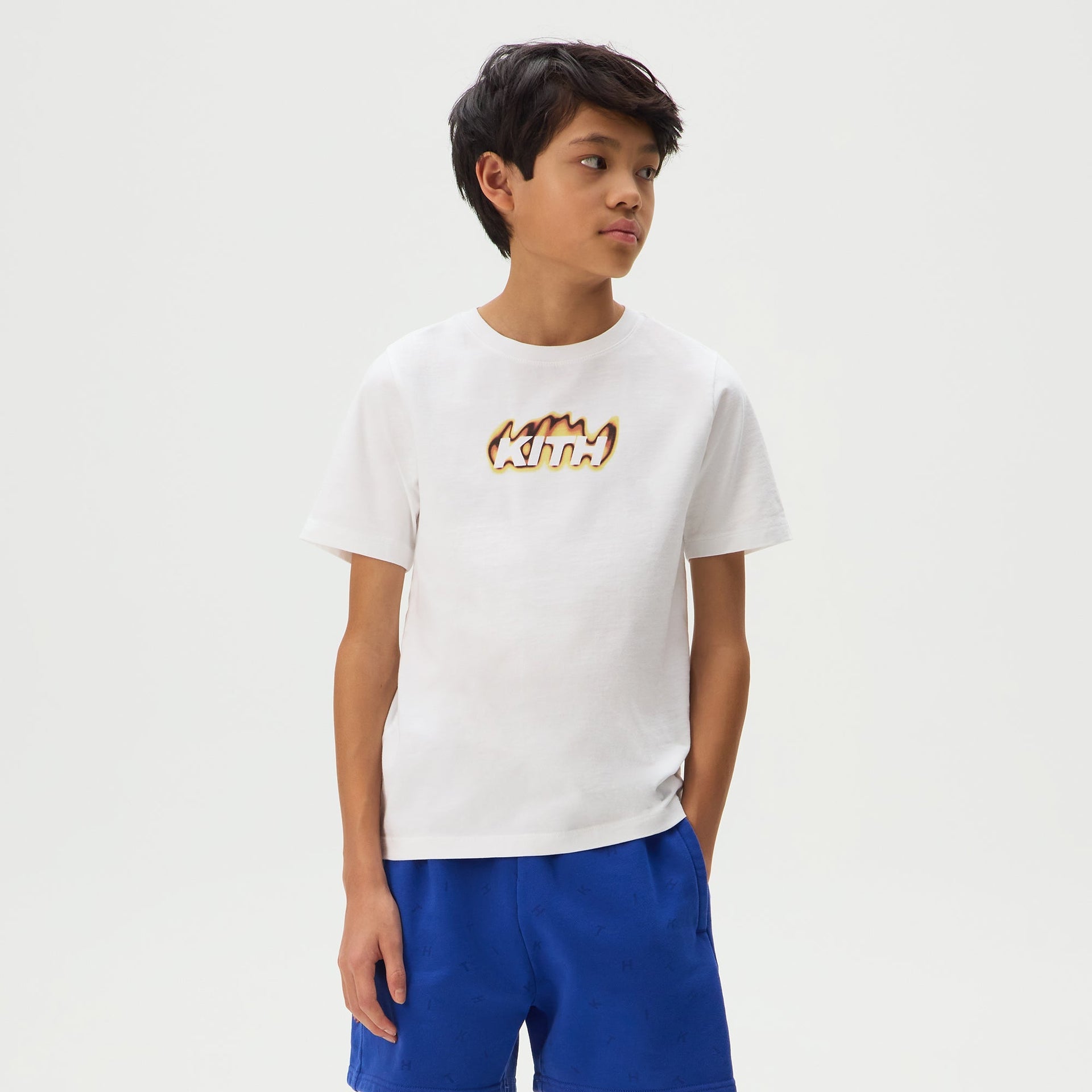 Kith Kids Flame Vintage Tee - White