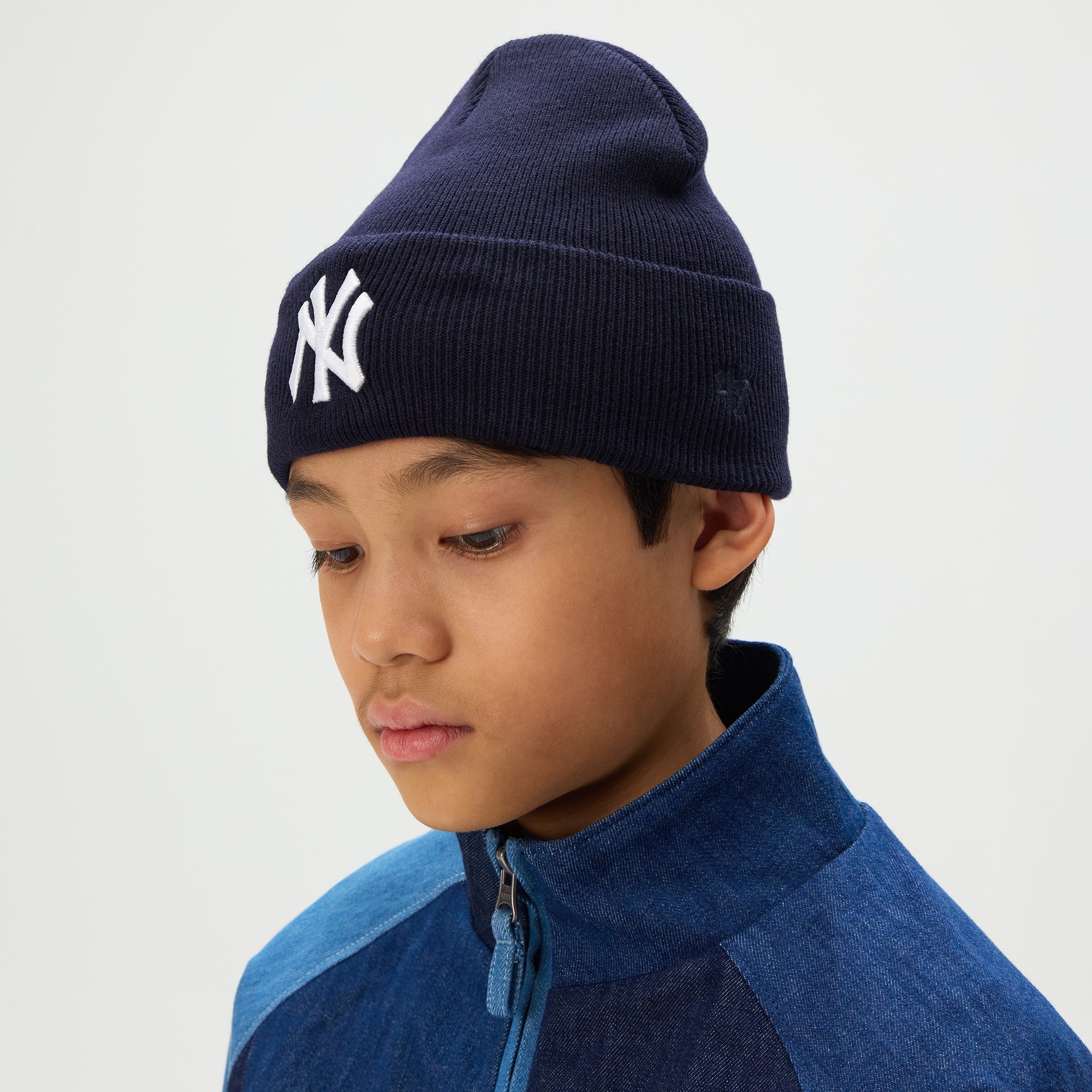 新品未使用　kith キッズ ニット帽 カーキ KITH NYC(キスニューヨークシティ) 帽子(ベビー・キッズ) - ブランド