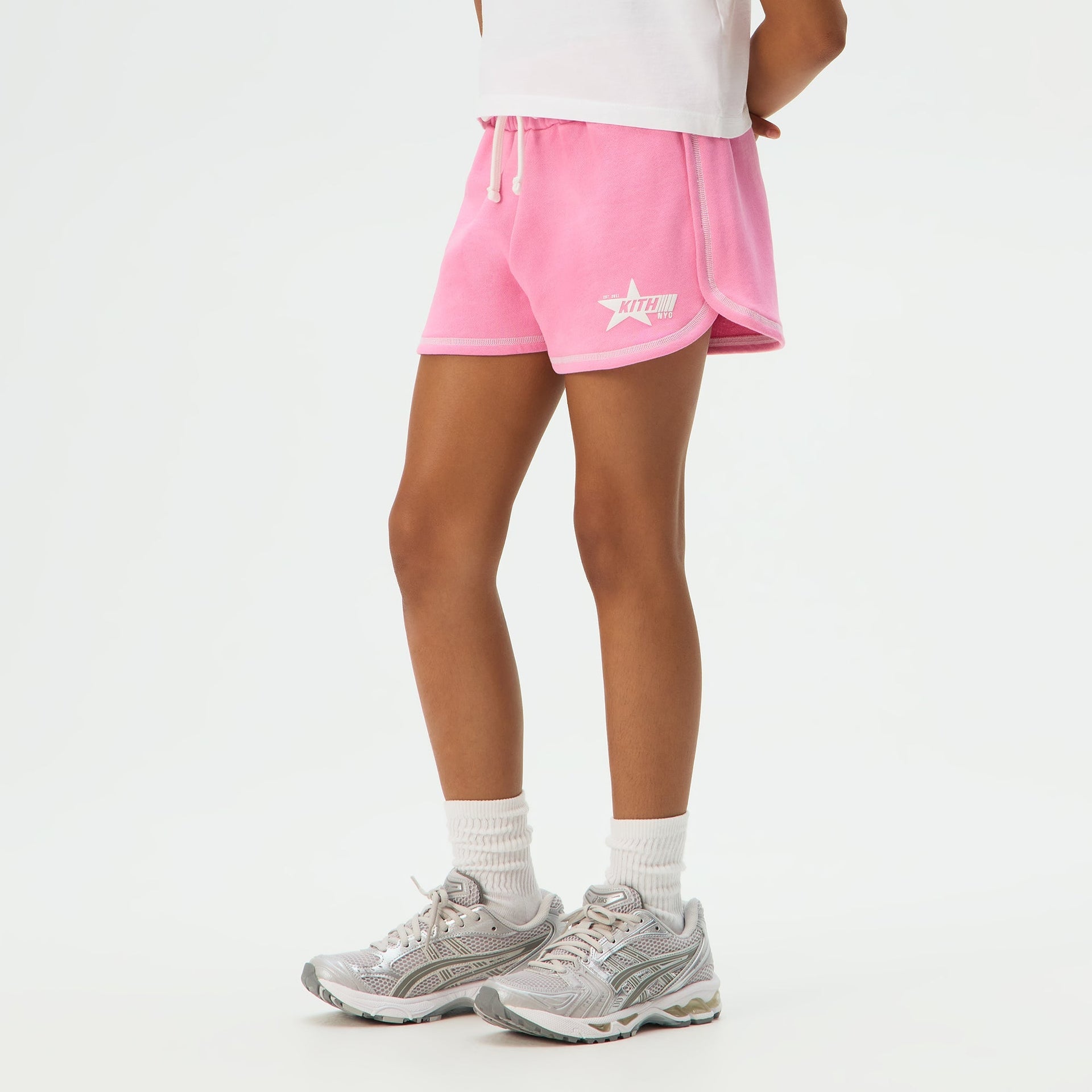 Kith Kids Contrast Stitch Logo Sadie Short - Caladium
