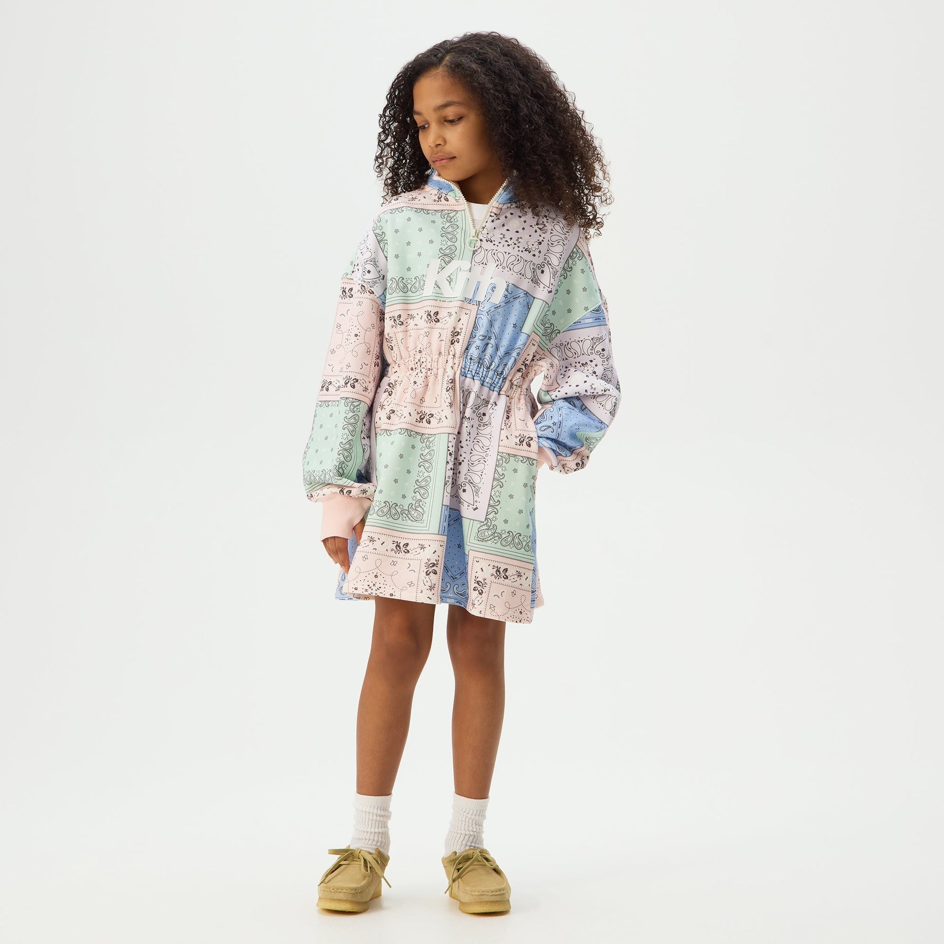Kith Kids Deconstructed Bandana Nelson Quarter Zip Dress - Perennial