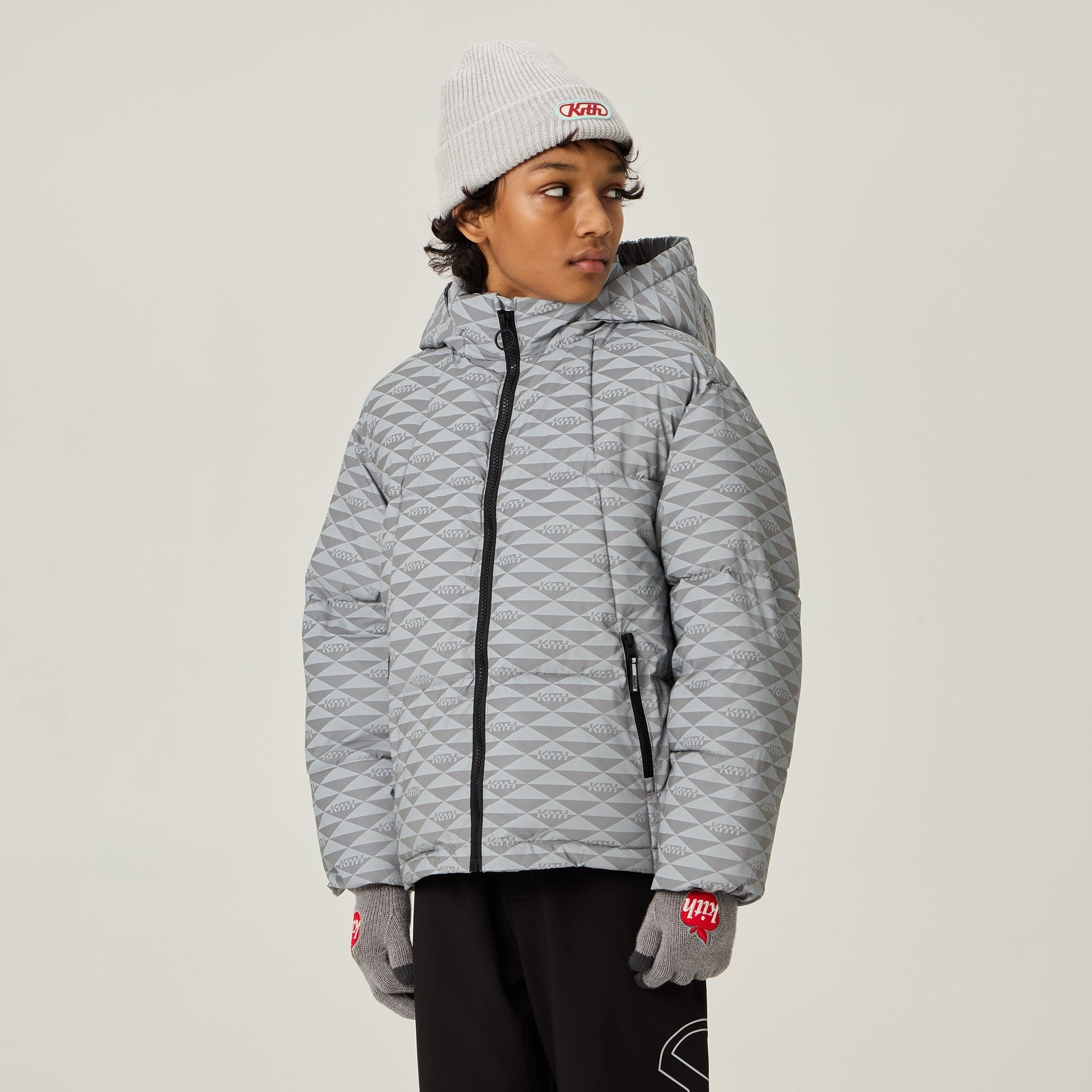 Kith Kids Reflective Midi Puffer - Astronaut