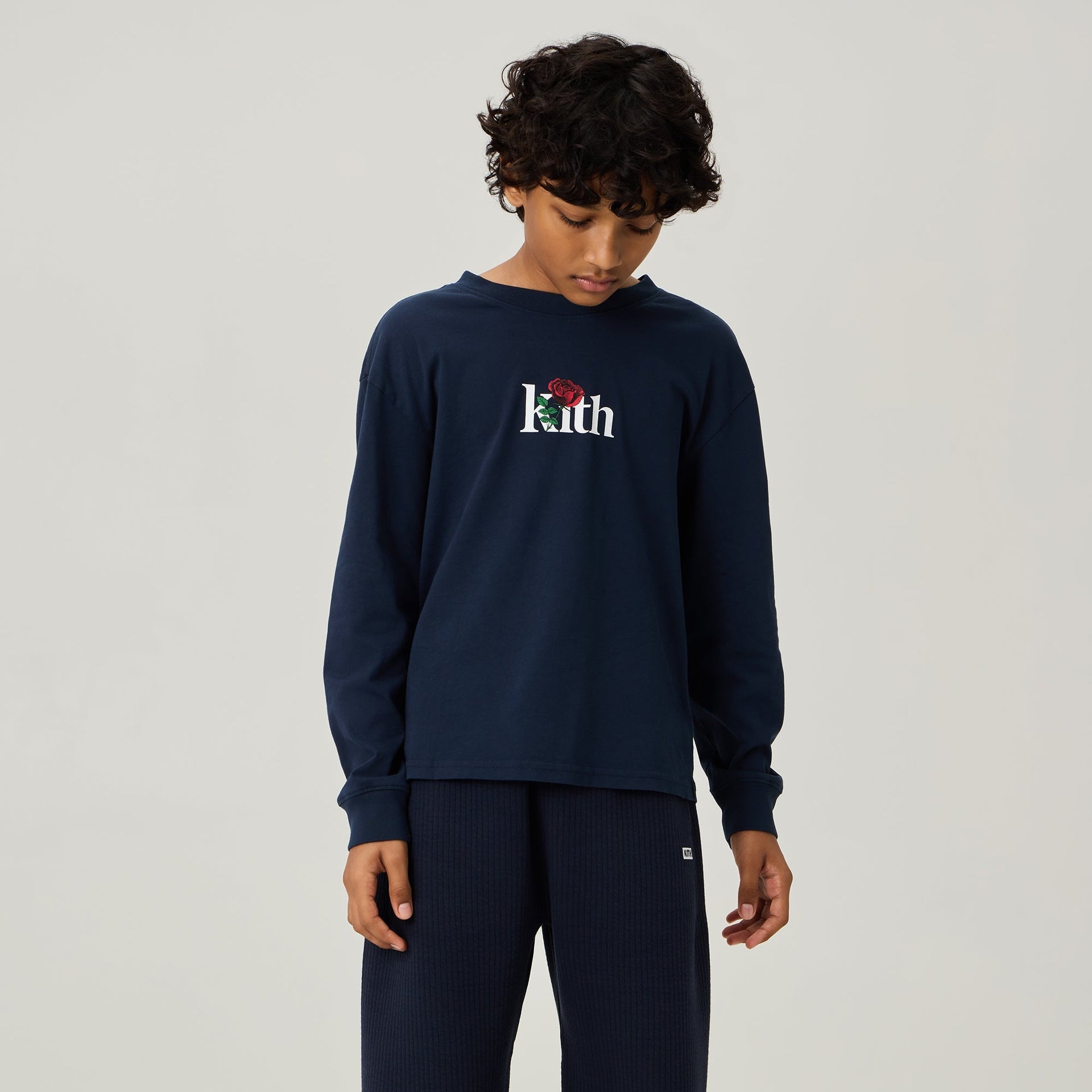 Kith Kids Rose Serif Tee - Nocturnal