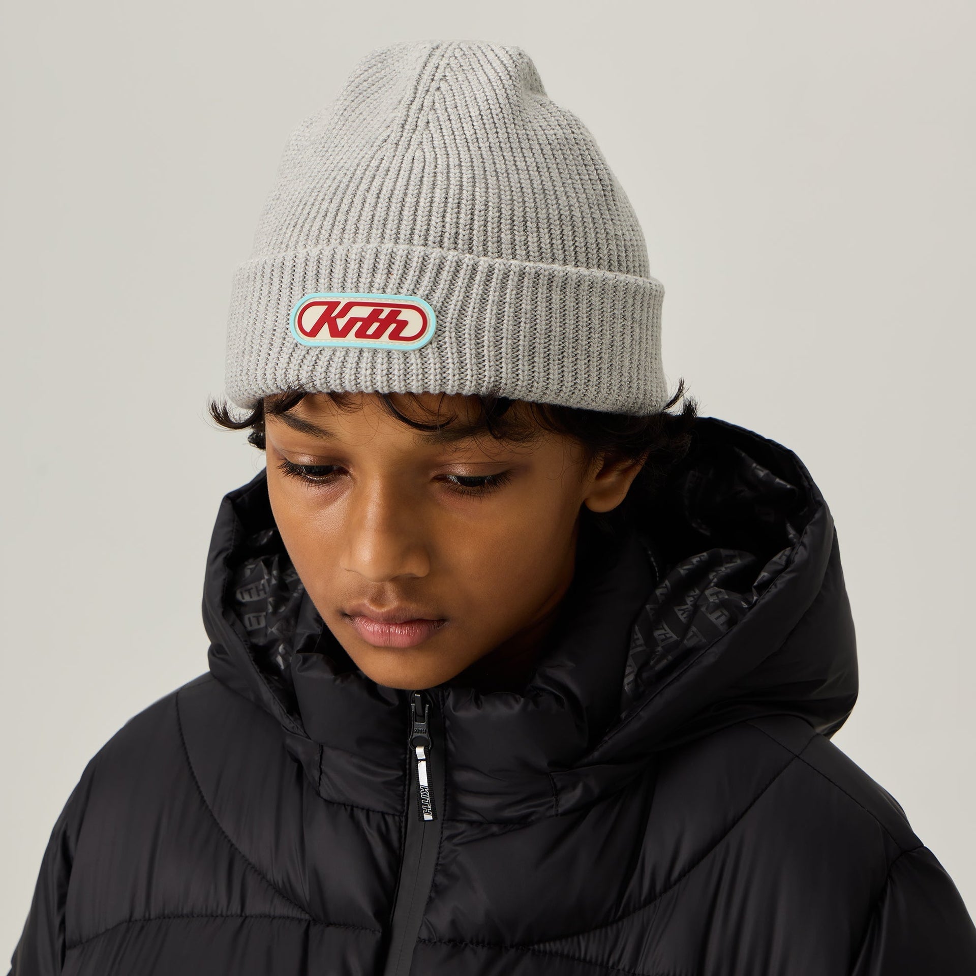 Kith Kids Mia Beanie - Light Heather Grey