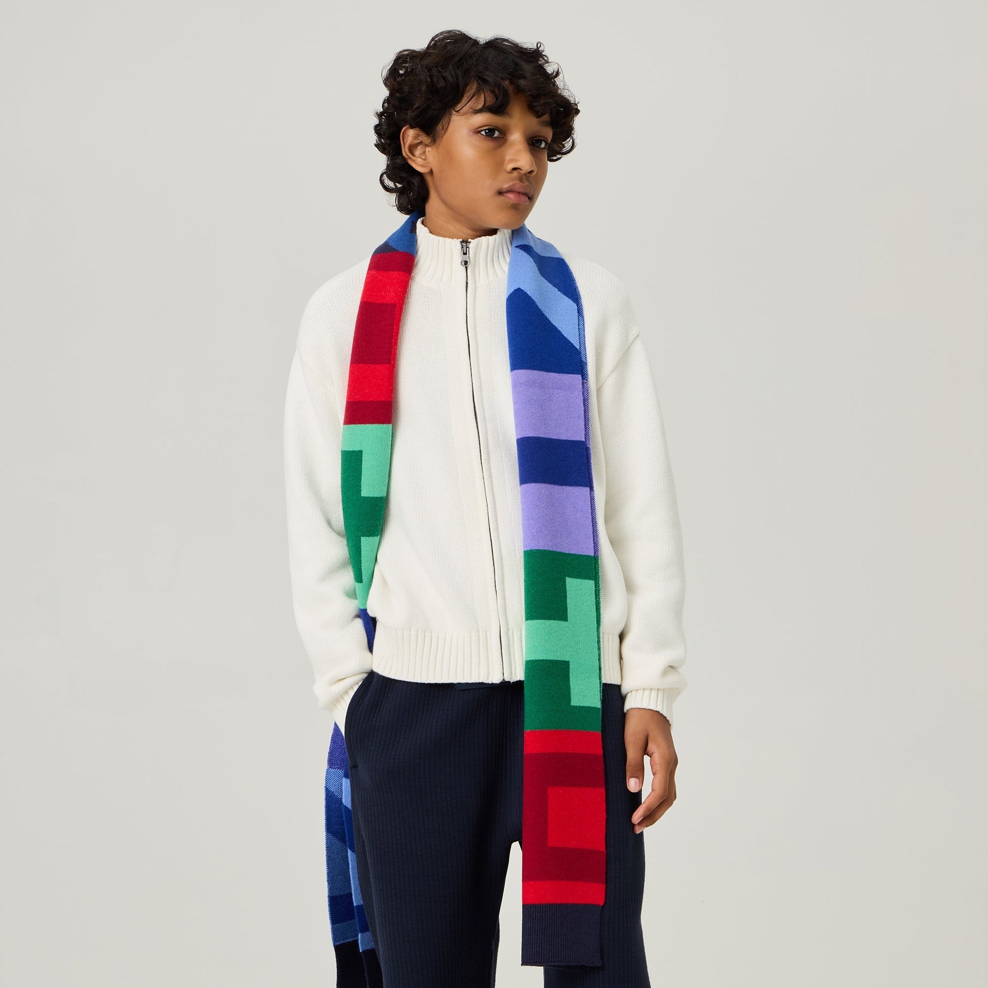 Kith Kids Jacquard Logo Scarf - Nocturnal