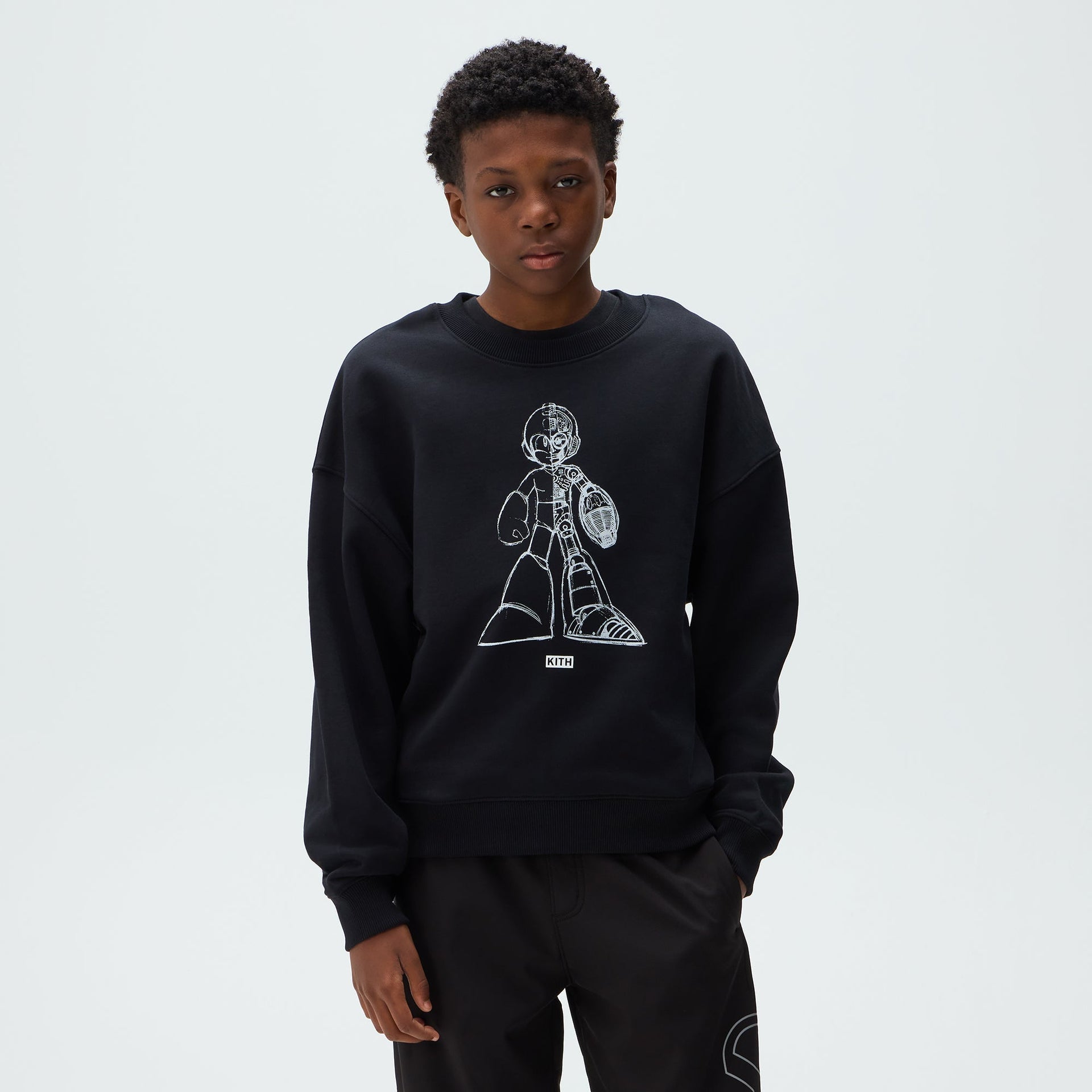 Capcom | Kith Kids Megaman Sketch Nelson Crewneck - Black