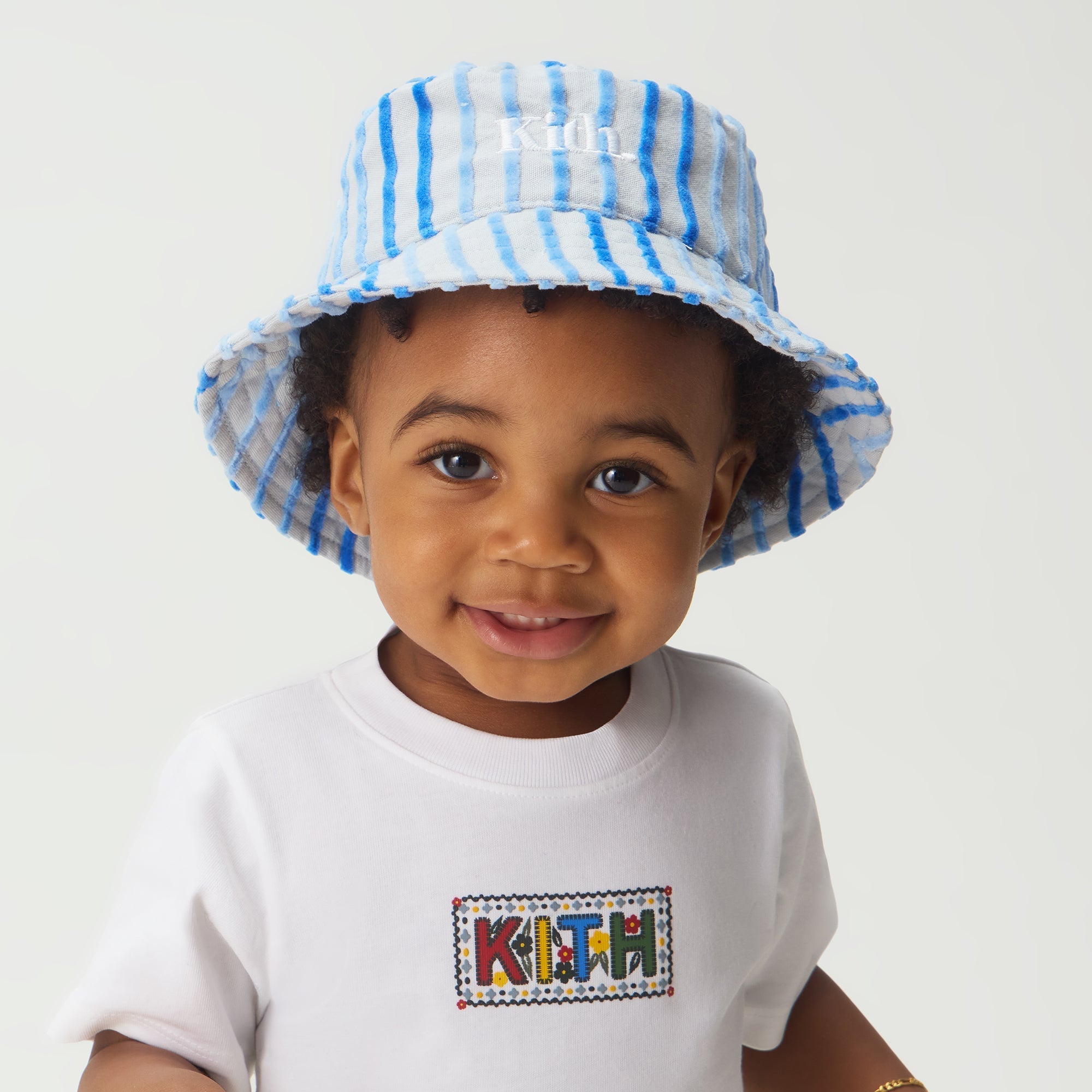 Kith Baby Chenille Stripe Dawson Bucket Hat - Cornflower – Kith Canada