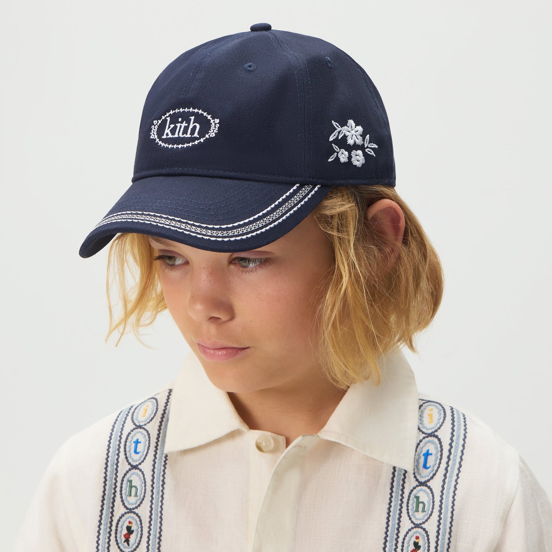 Kith Kids Floral Embroidered Classic Cap - Nocturnal