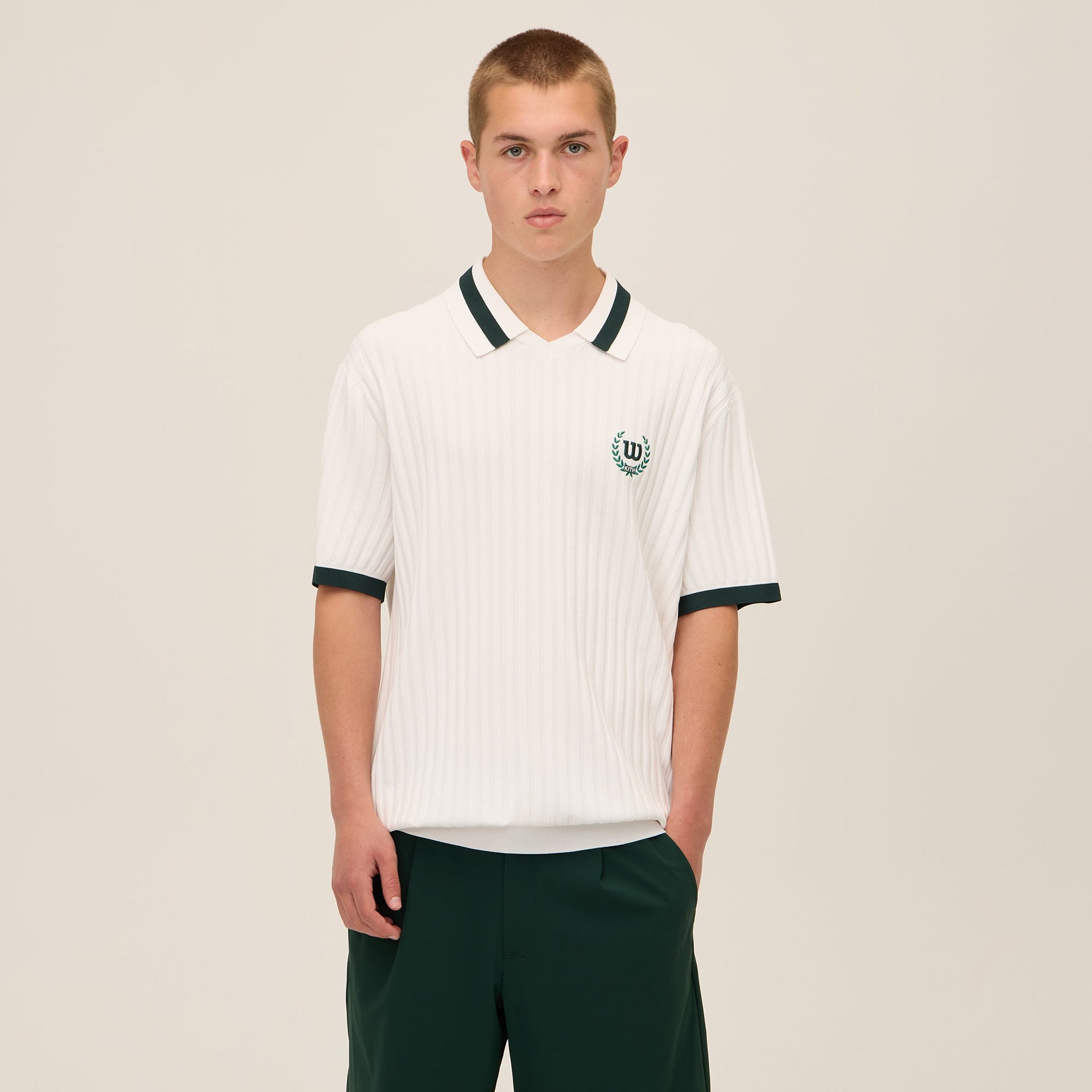 Kith for Wilson V-Neck Polo - White