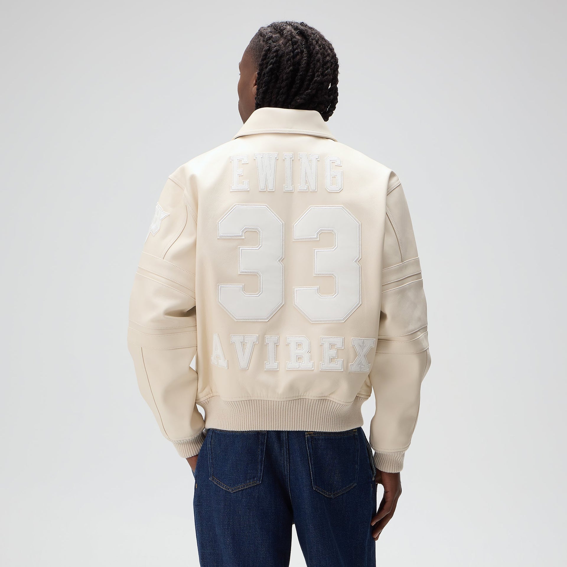 Kith & AVIREX for the New York Knicks Patrick Ewing Legend Jacket - Sandrift