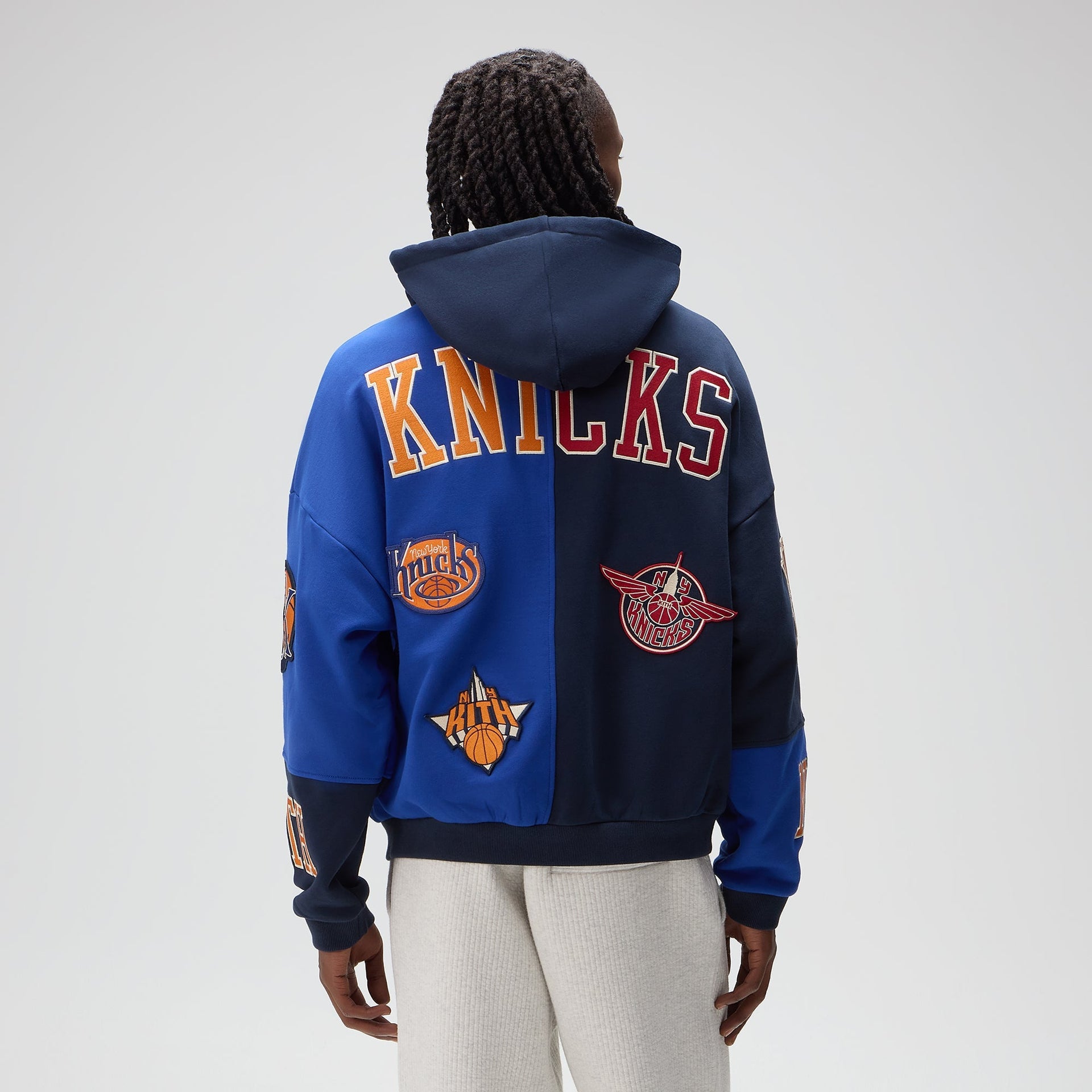 Kith for the New York Knicks Mash Up Braxton Vintage Hoodie - Nocturnal