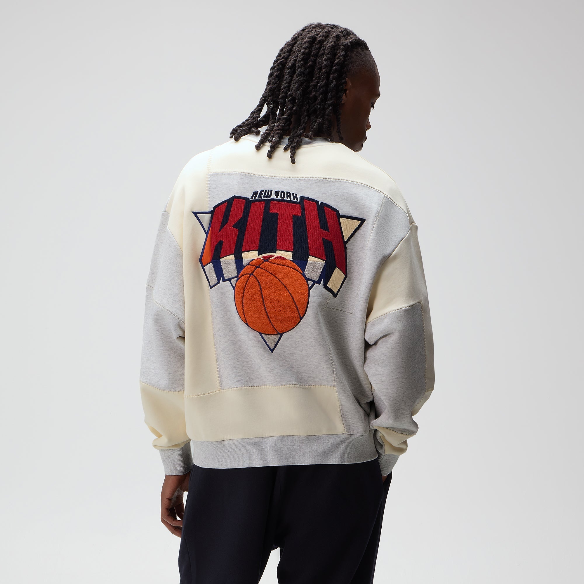 Kith for the New York Knicks Patchwork Fleece Crewneck Sweatshirt