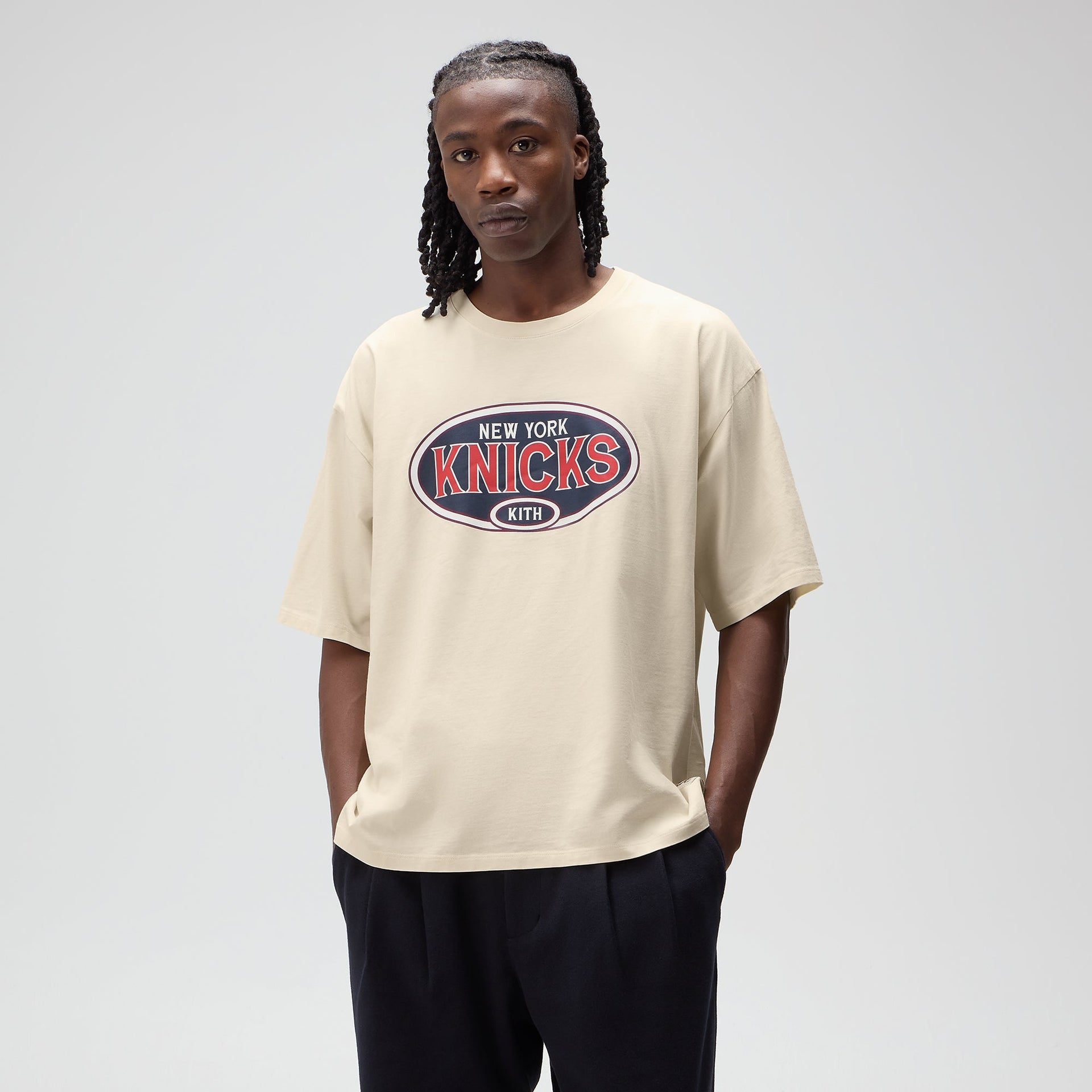 Kith for the New York Knicks NY Vintage Jones Tee - Sandrift