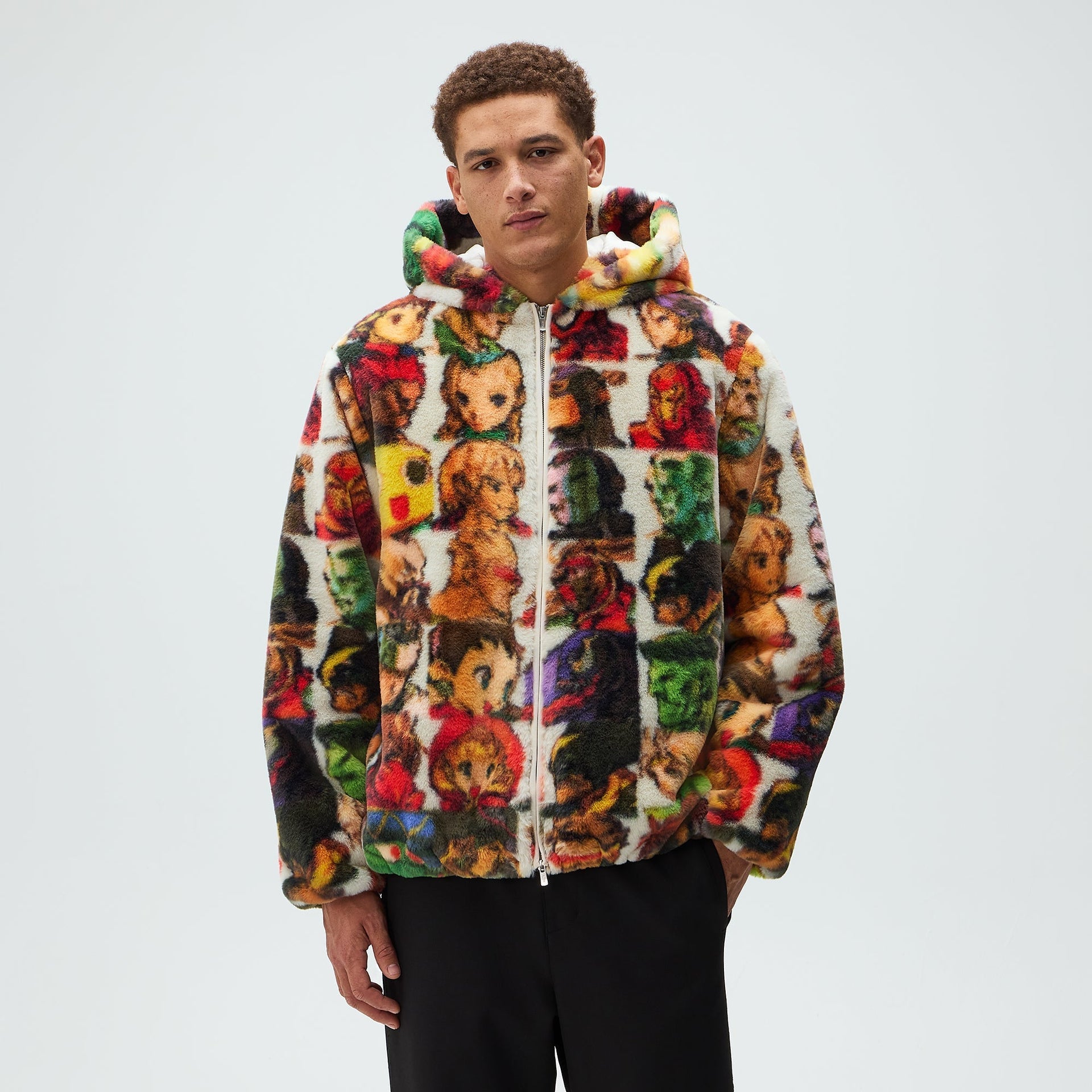 Marvel vs. Capcom | Kith Fighter Vintage Faux Fur Jaysen Hoodie - Sandrift